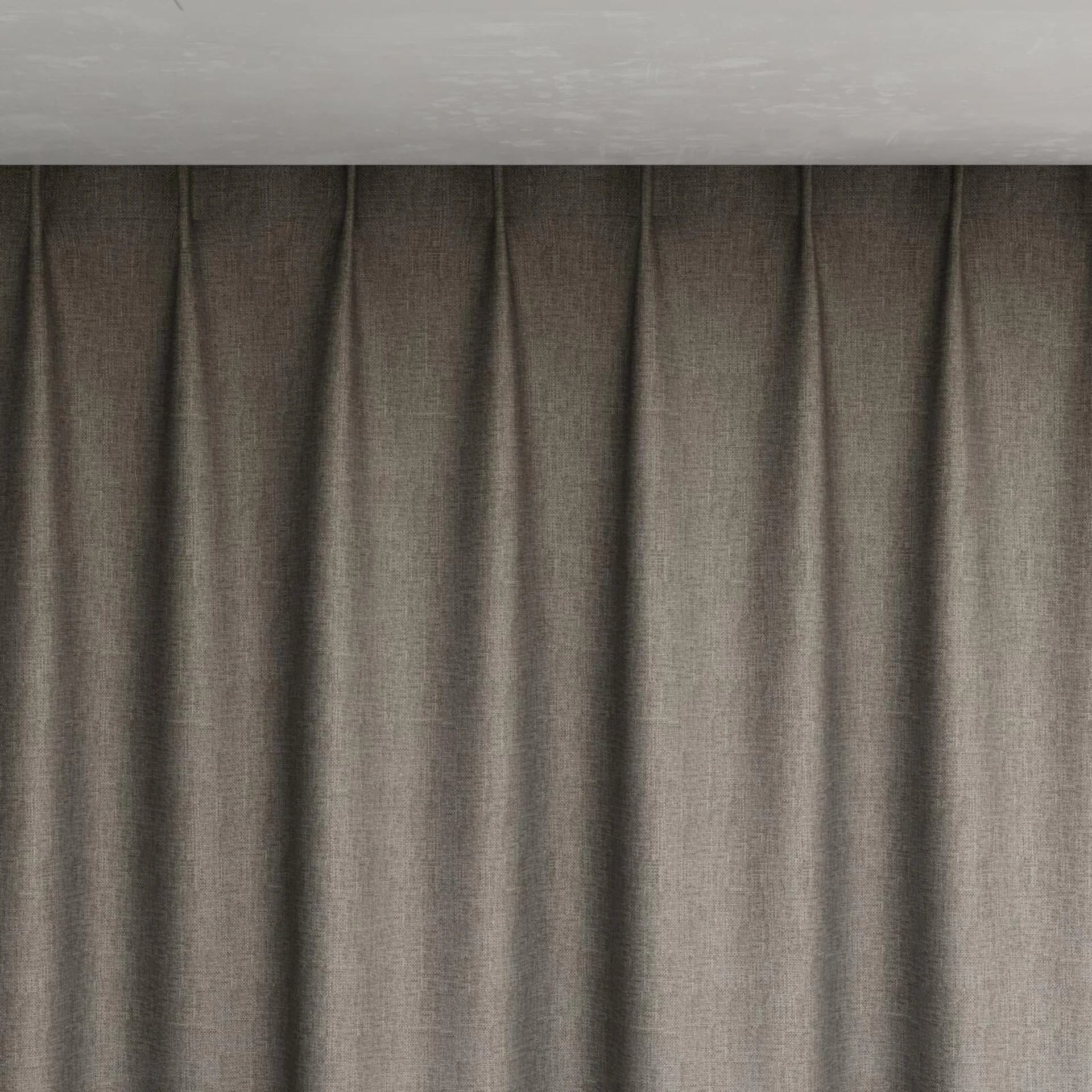 Top view of Matrix FR Driftwood, pinch pleat