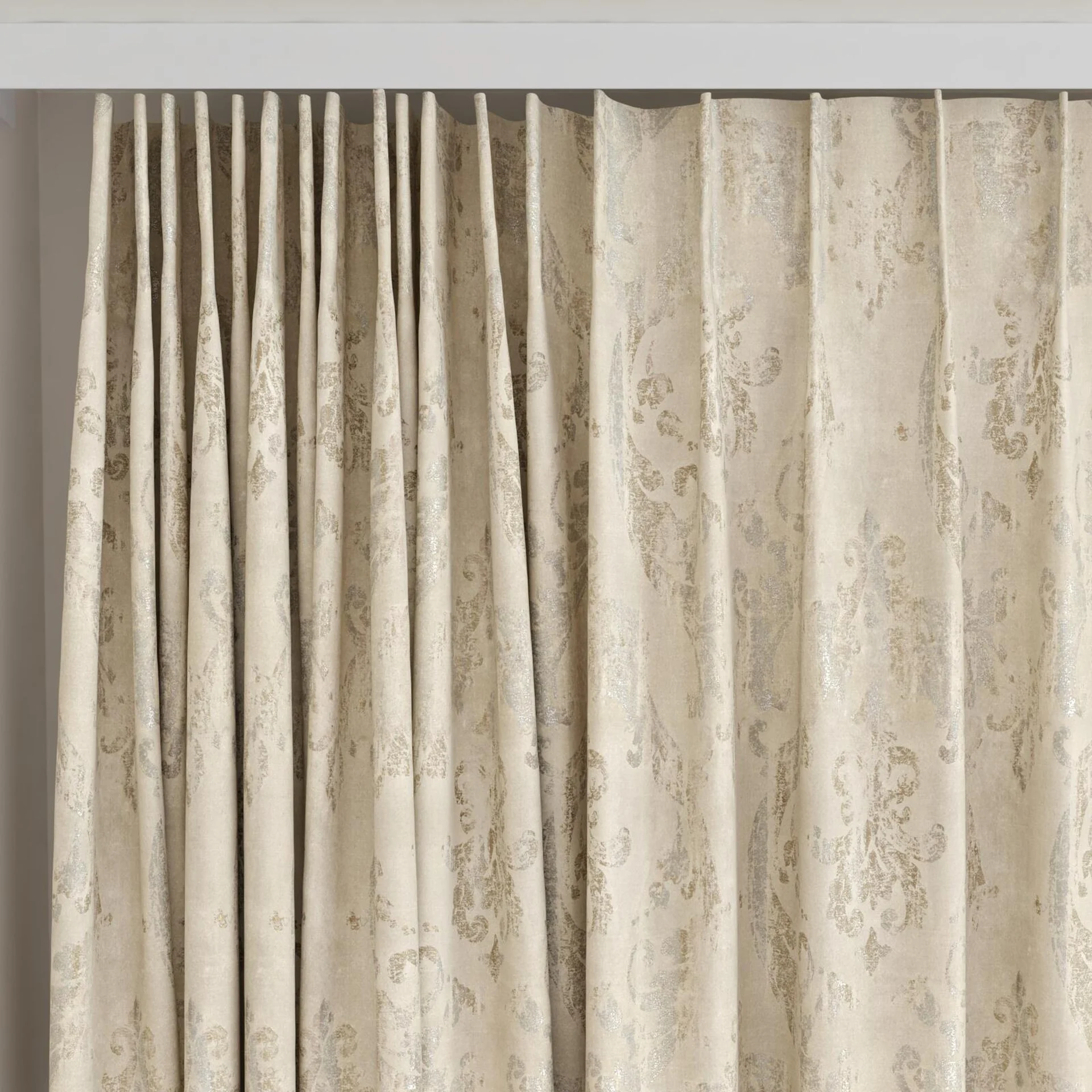 Top view of Congress Oyster, on curtain rail