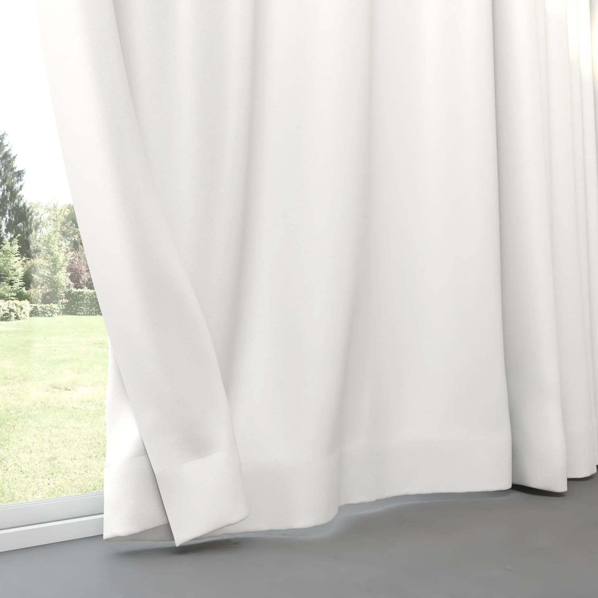 Bottom view of Grove Champagne, pinch pleat