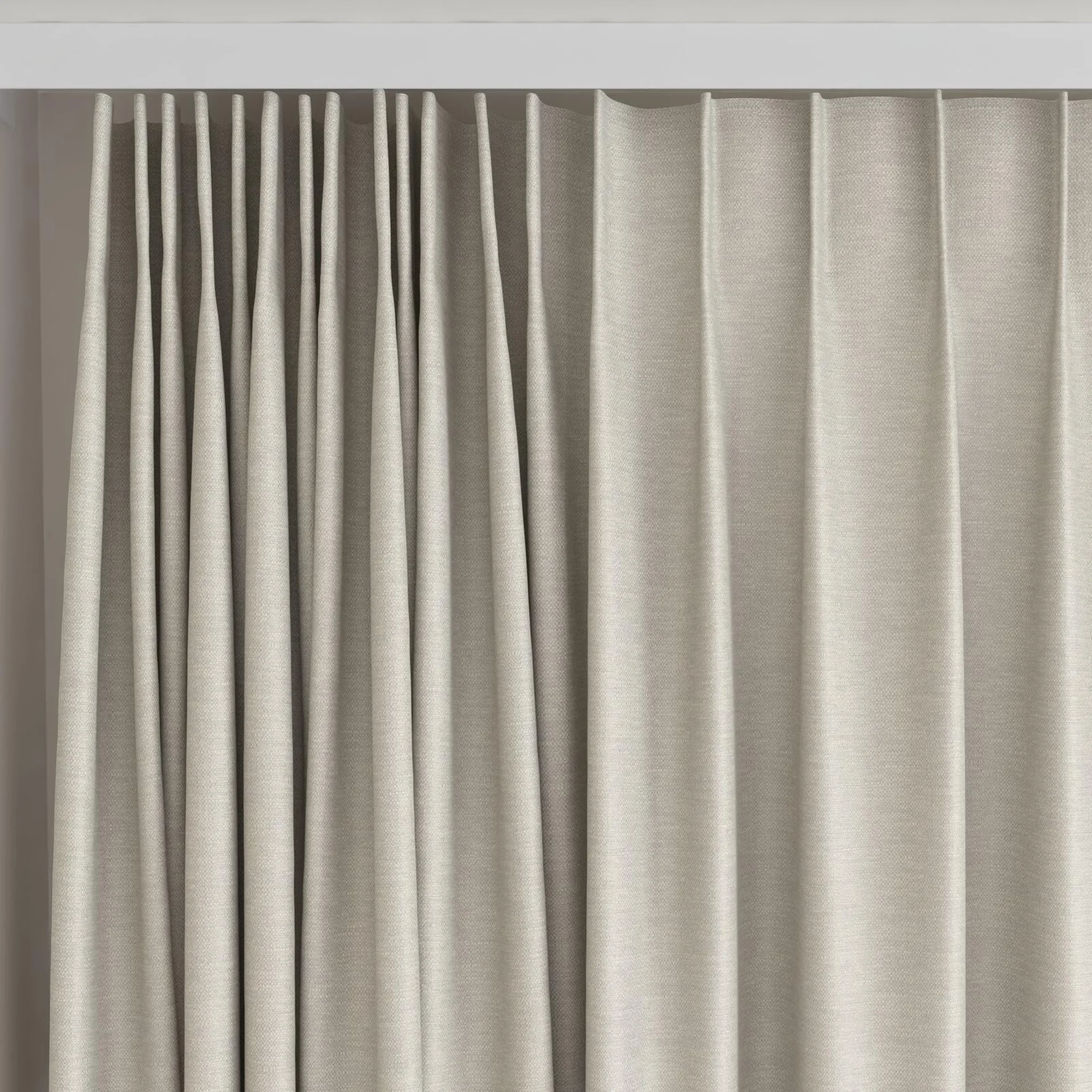 Top view of Colourwash Eco Limestone, on curtain rail