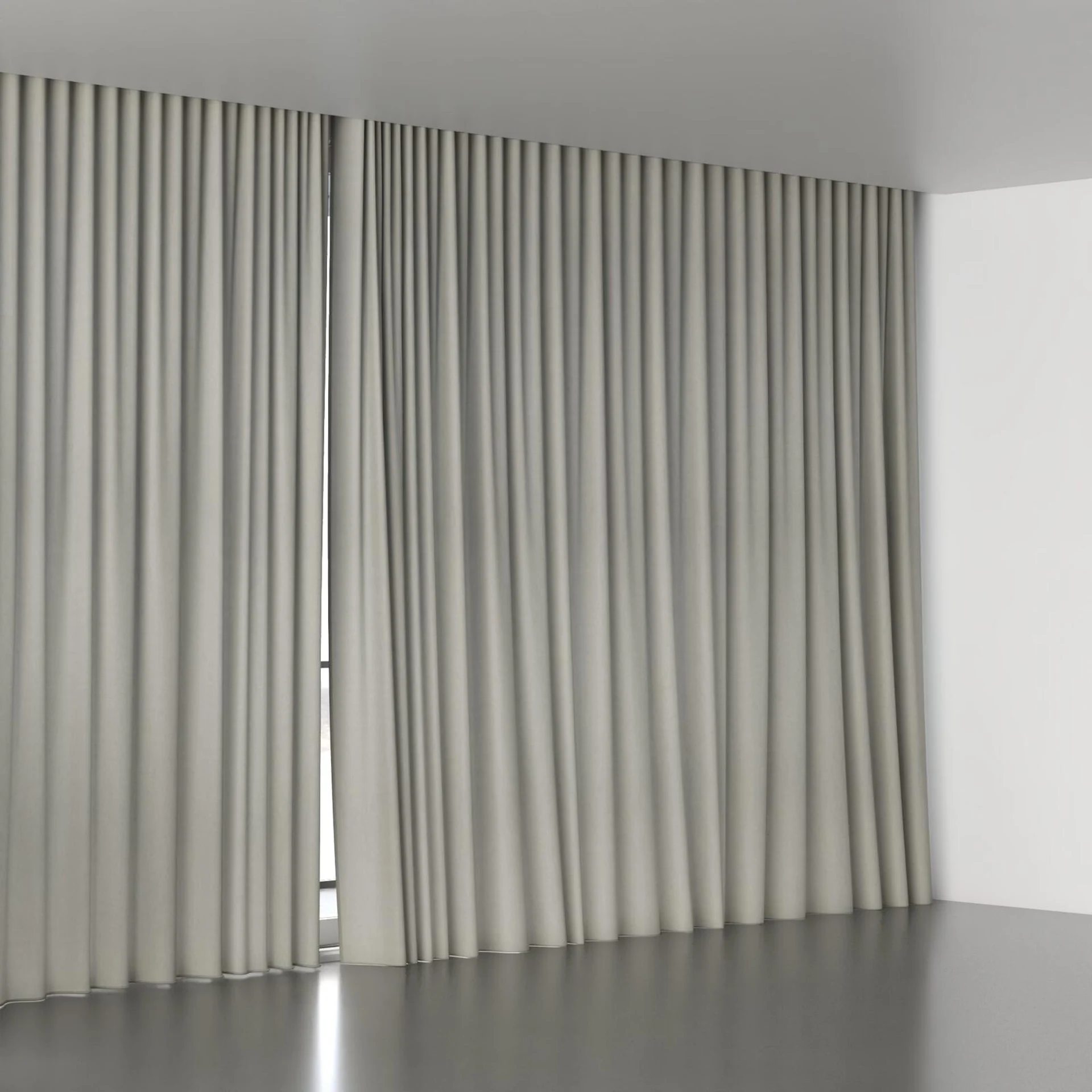 Full view of Ophelia Taupe, wave pleat
