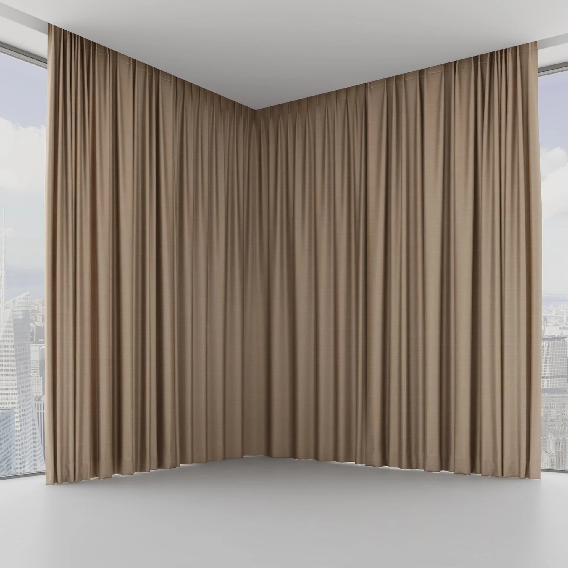 Front view of Silky Walnut, on hidden rail