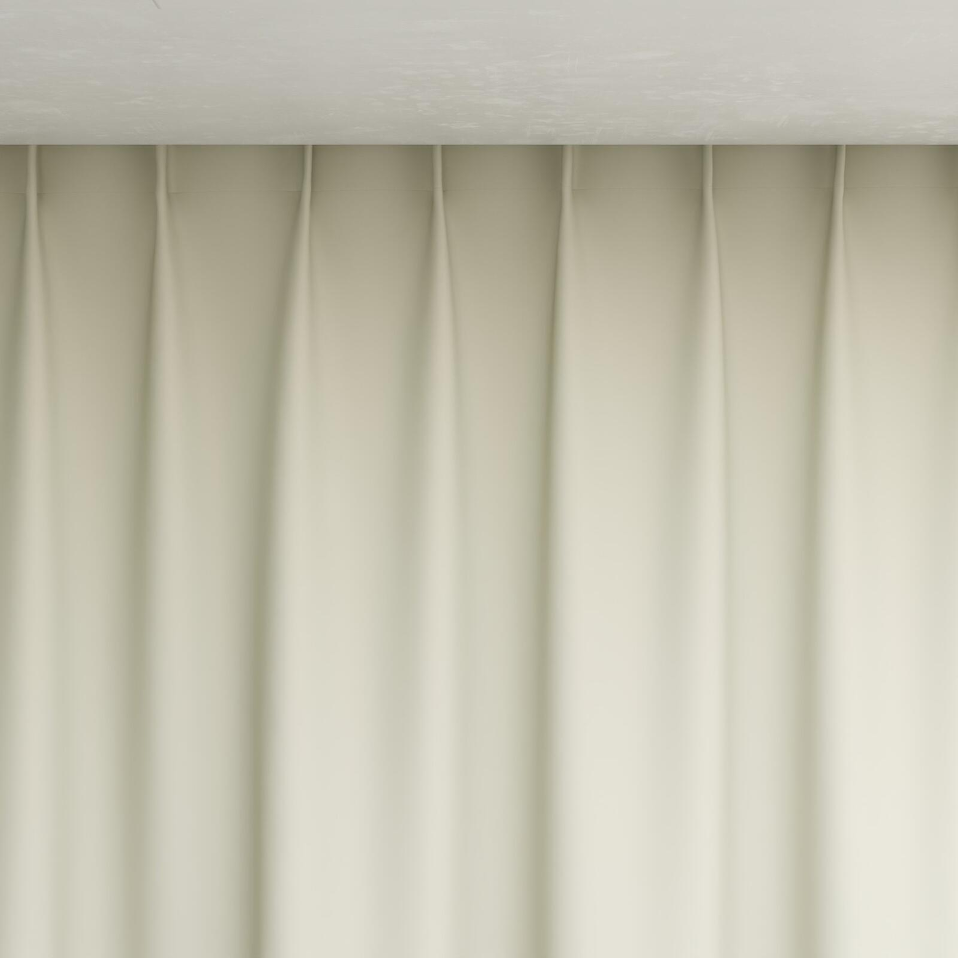 Top view of Blockbuster Cream, pinch pleat