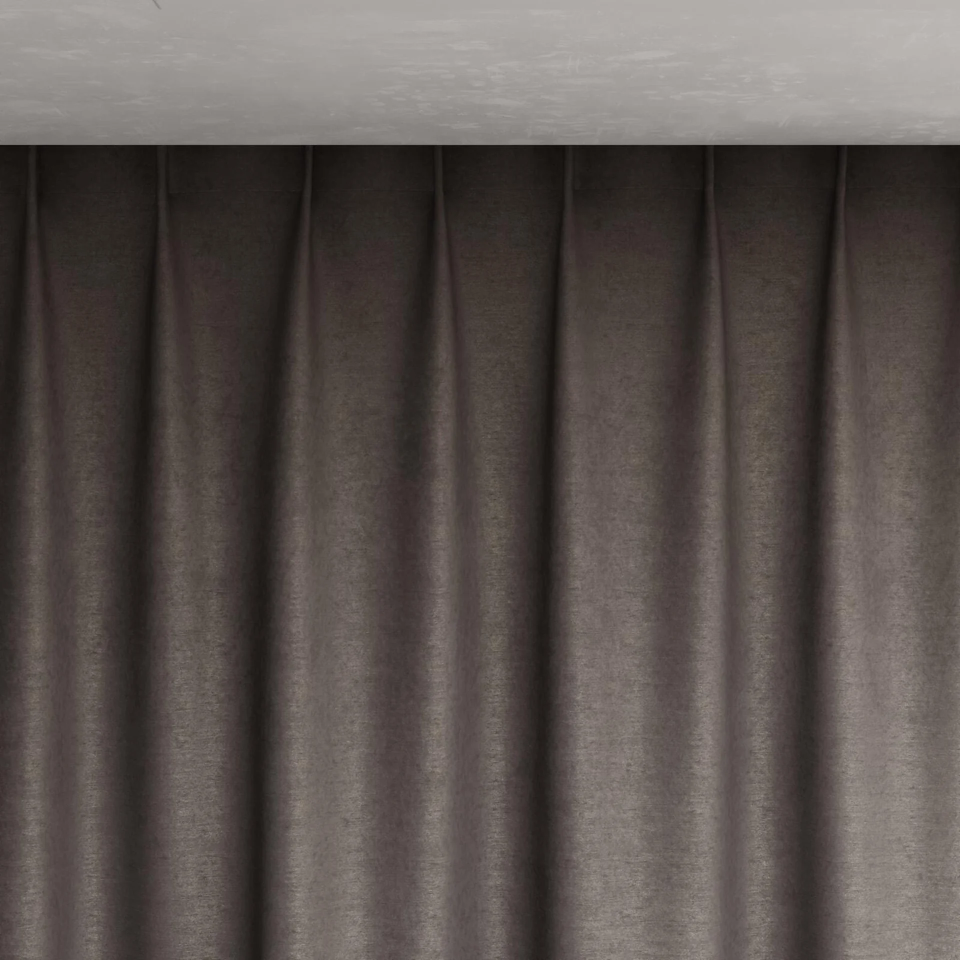 Top view of Moon Pewter, pinch pleat
