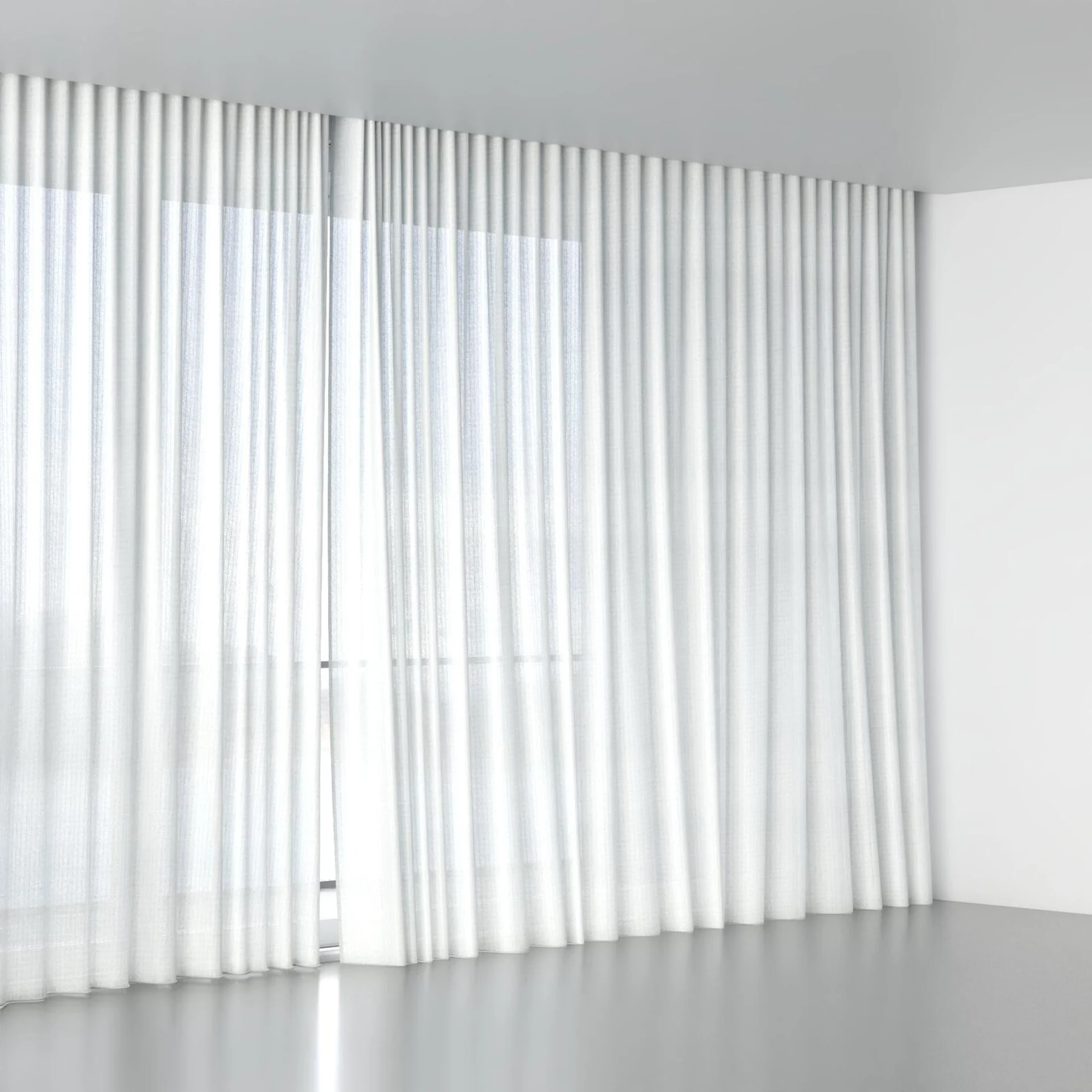 Full view of Oscillate Ivory, wave pleat