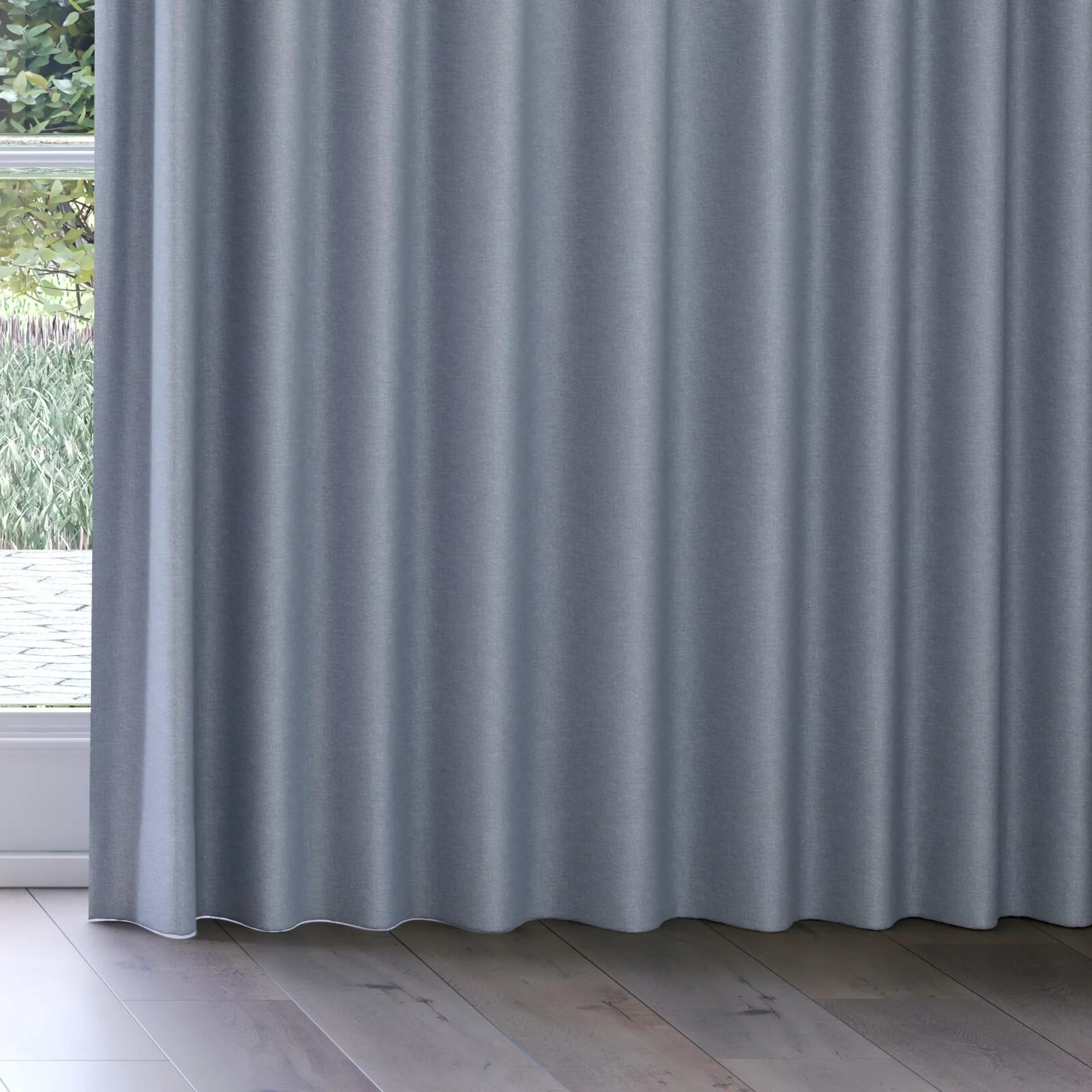 Bottom view of Casual River, on curtain rail