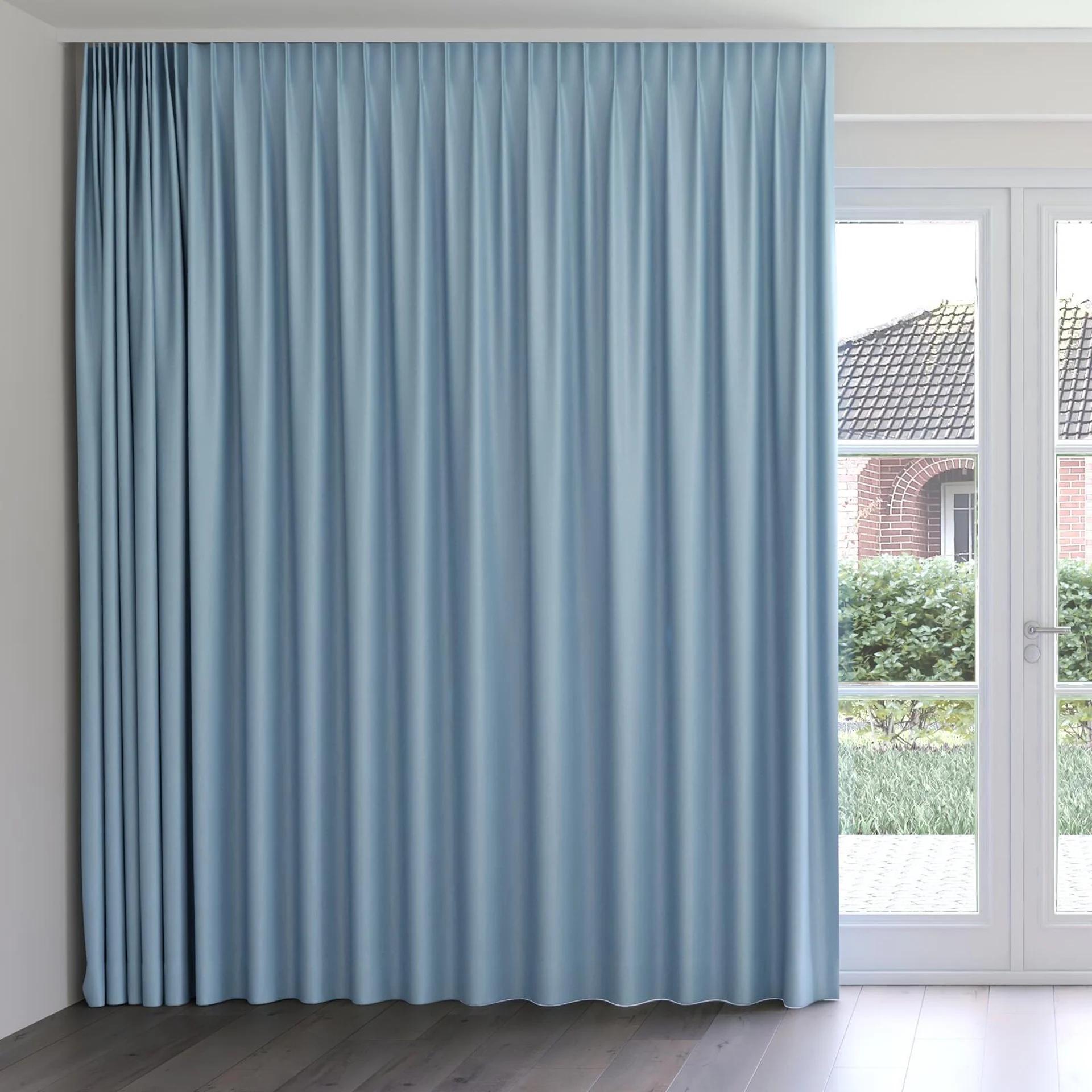 Front view of Naturama Sky, on curtain rail