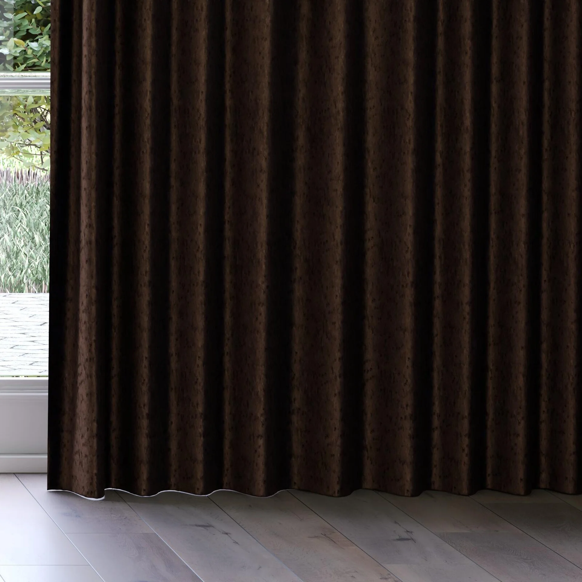 Bottom view of Opera Truffle, on curtain rail