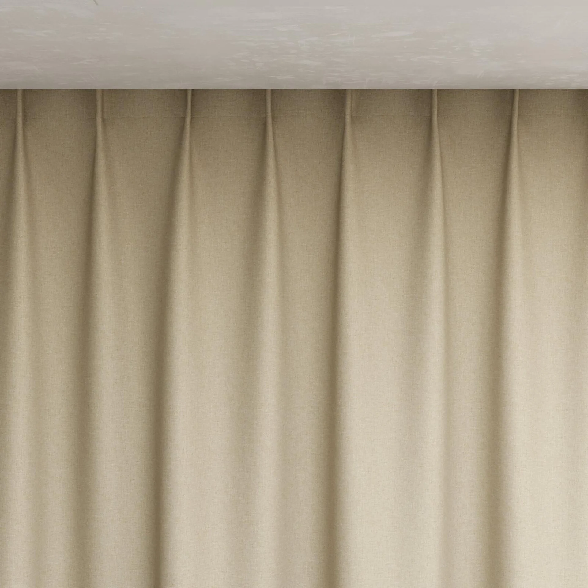 Top view of Re Delis Flax, pinch pleat