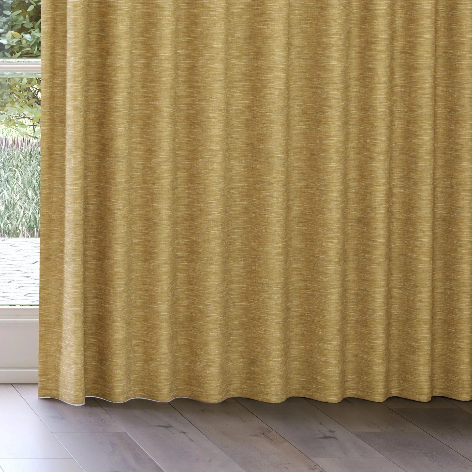 Bottom view of Venus Dijon, on curtain rail