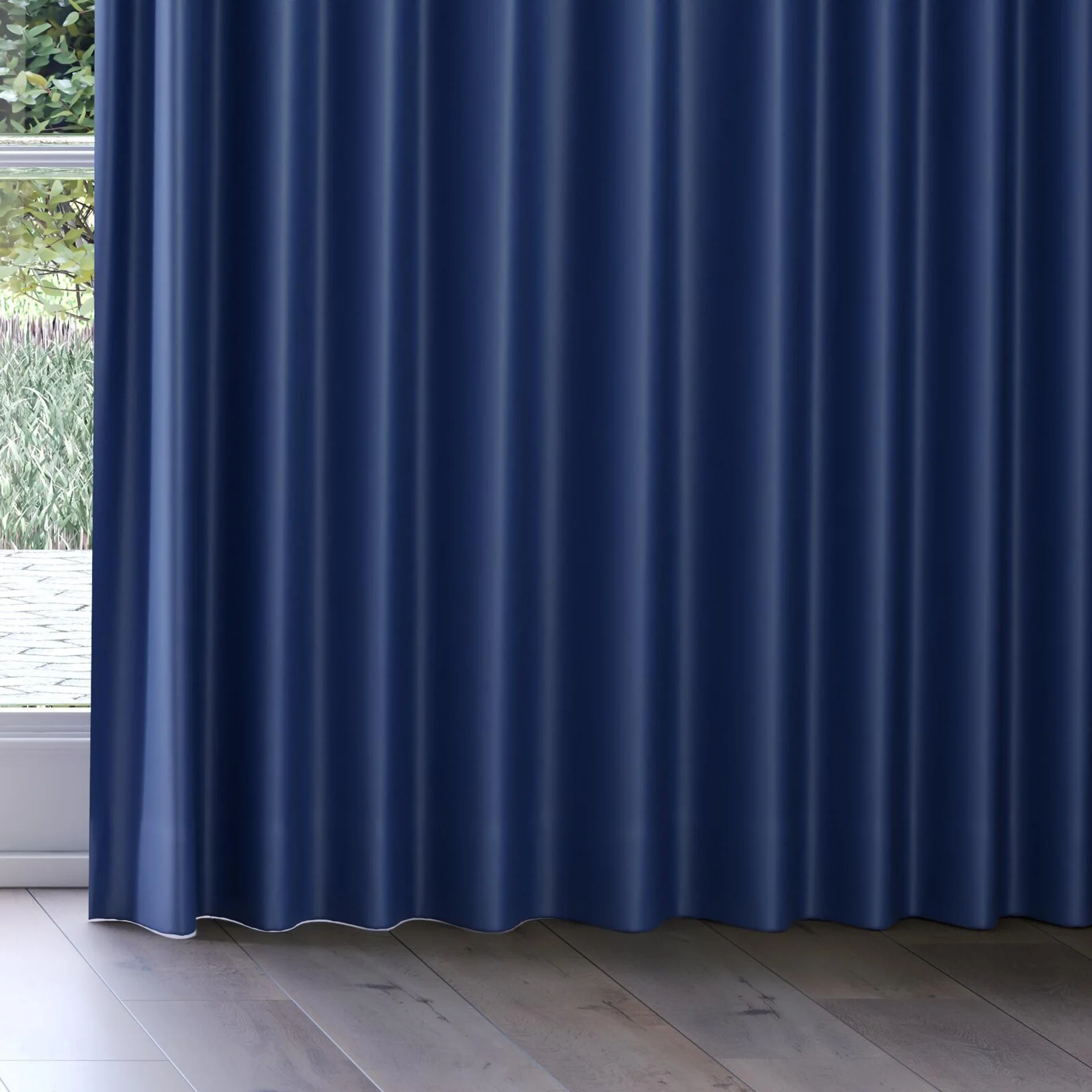 Bottom view of Blockbuster Marine, on curtain rail