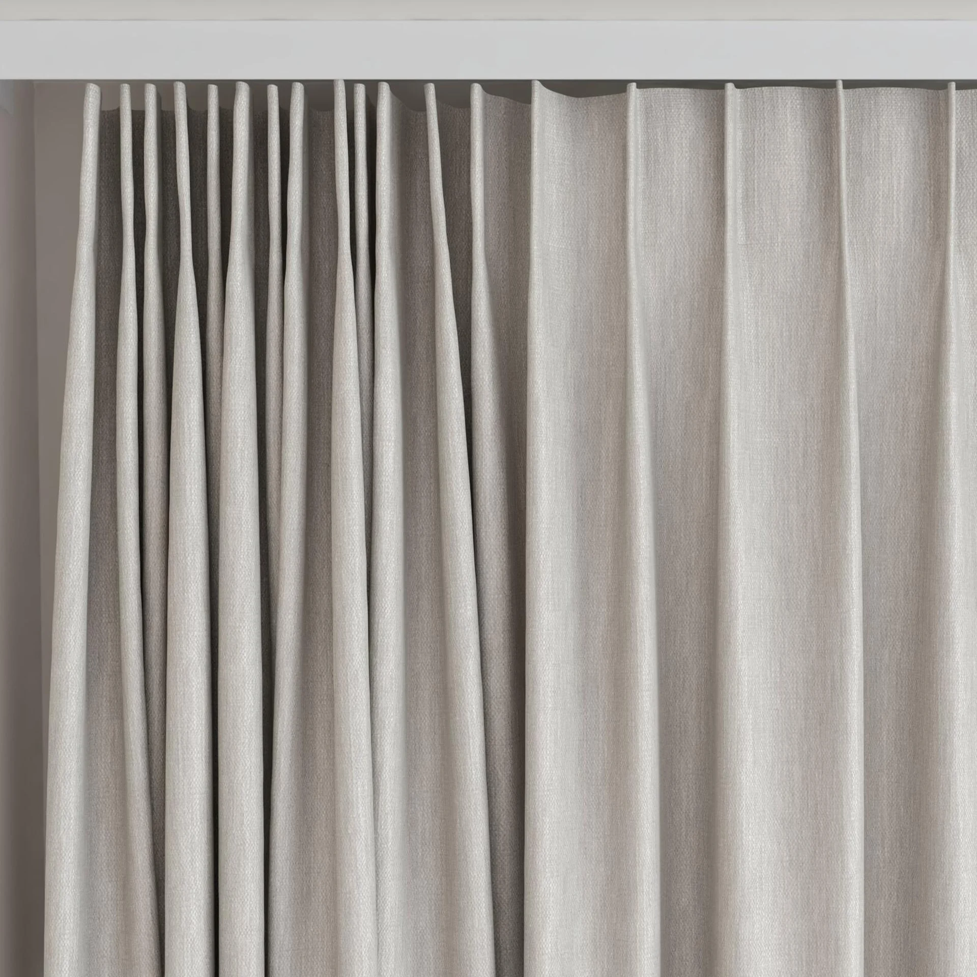 Top view of Cordoba Fossil, on curtain rail