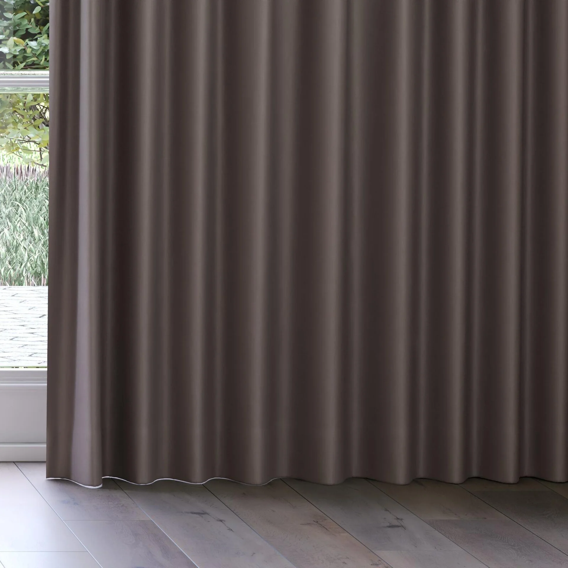 Bottom view of Woolskin Slate, on curtain rail