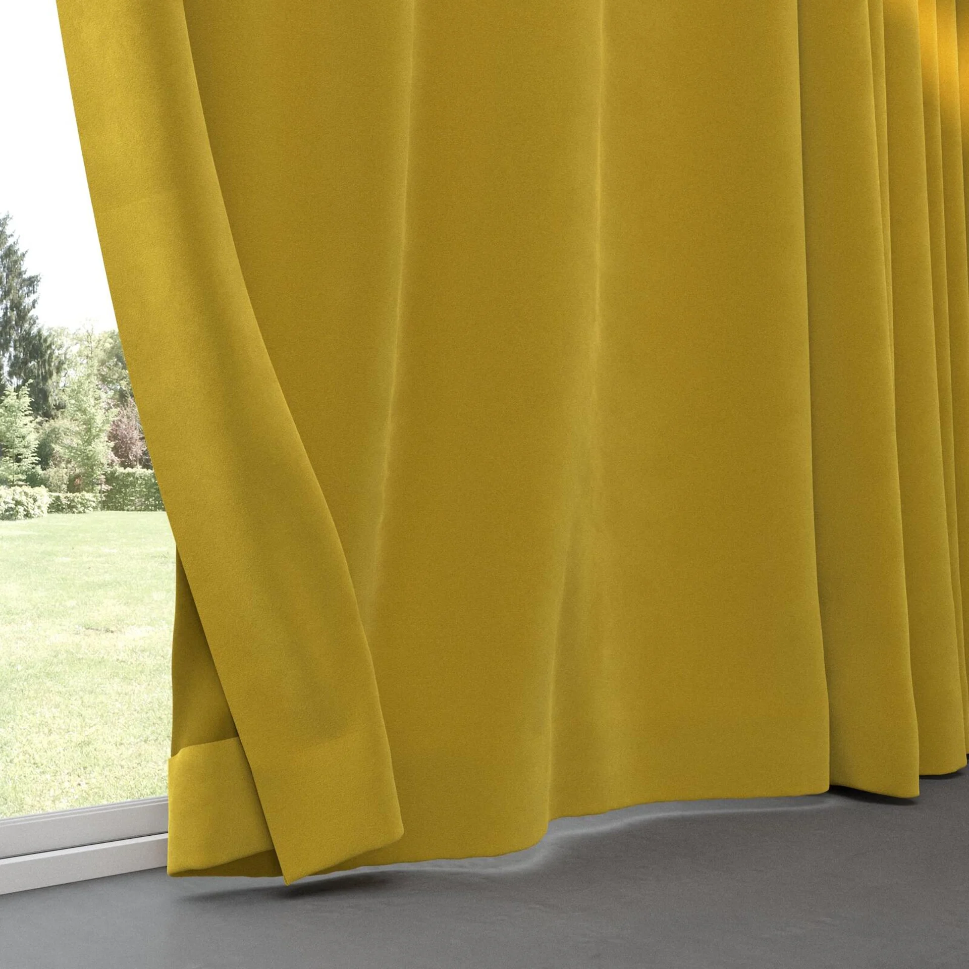 Bottom view of Verbier Hay, pinch pleat