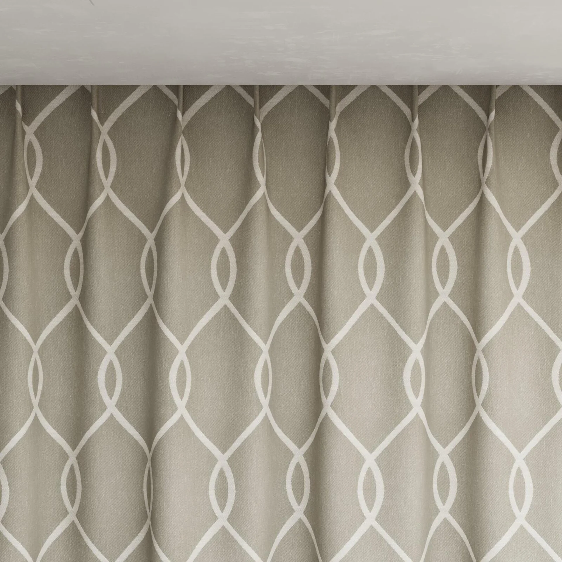 Top view of Latimer Cobblestone, pinch pleat