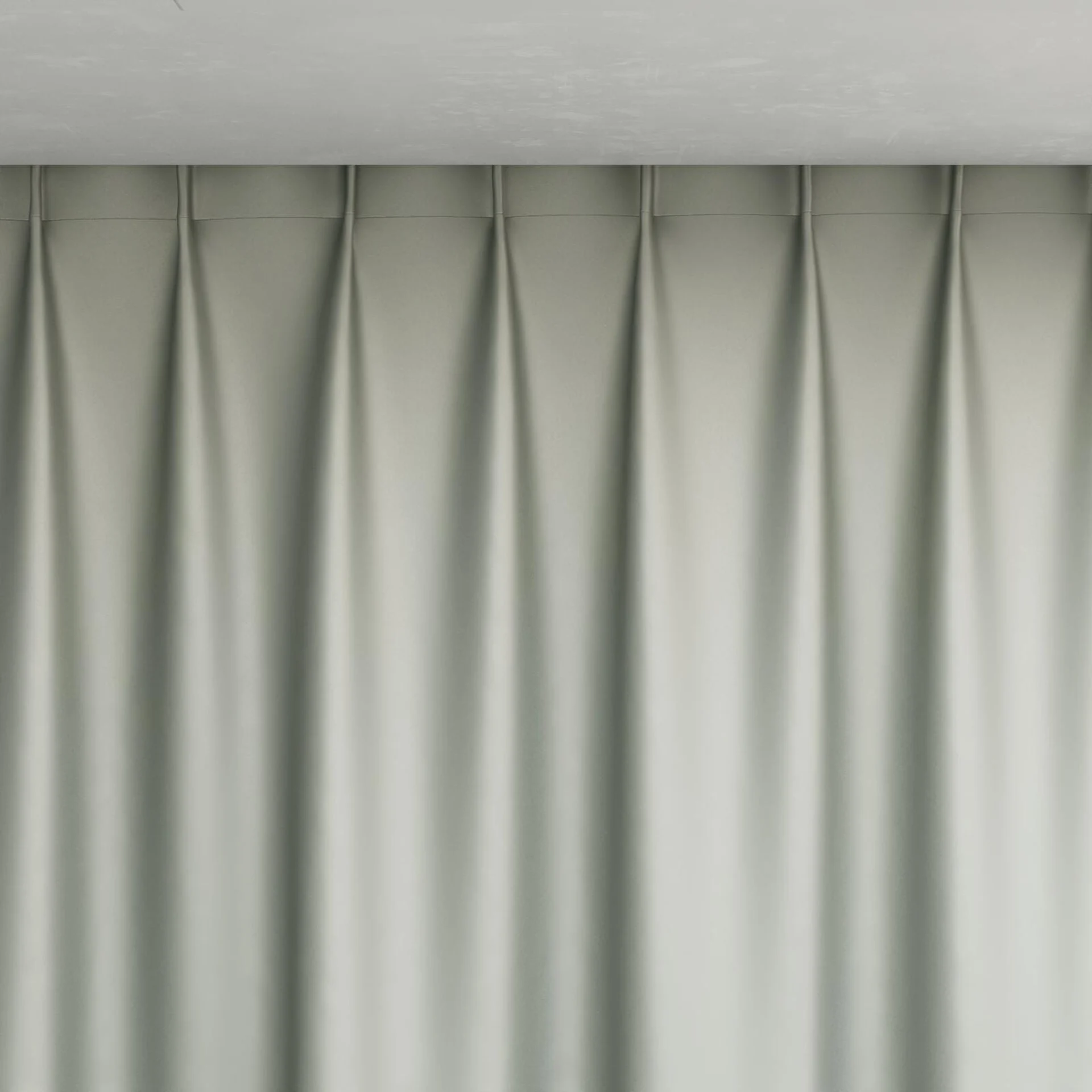 Top view of Sleek Frost, pinch pleat