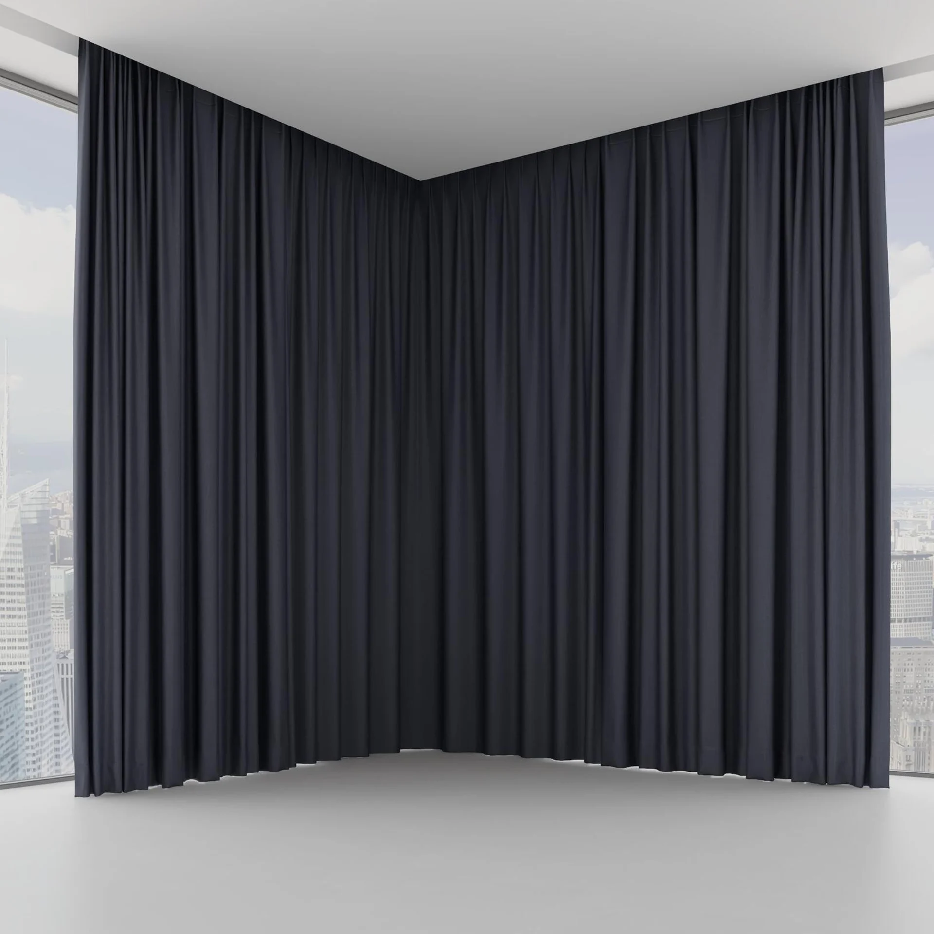 Front view of Celestial Ebony, on hidden rail