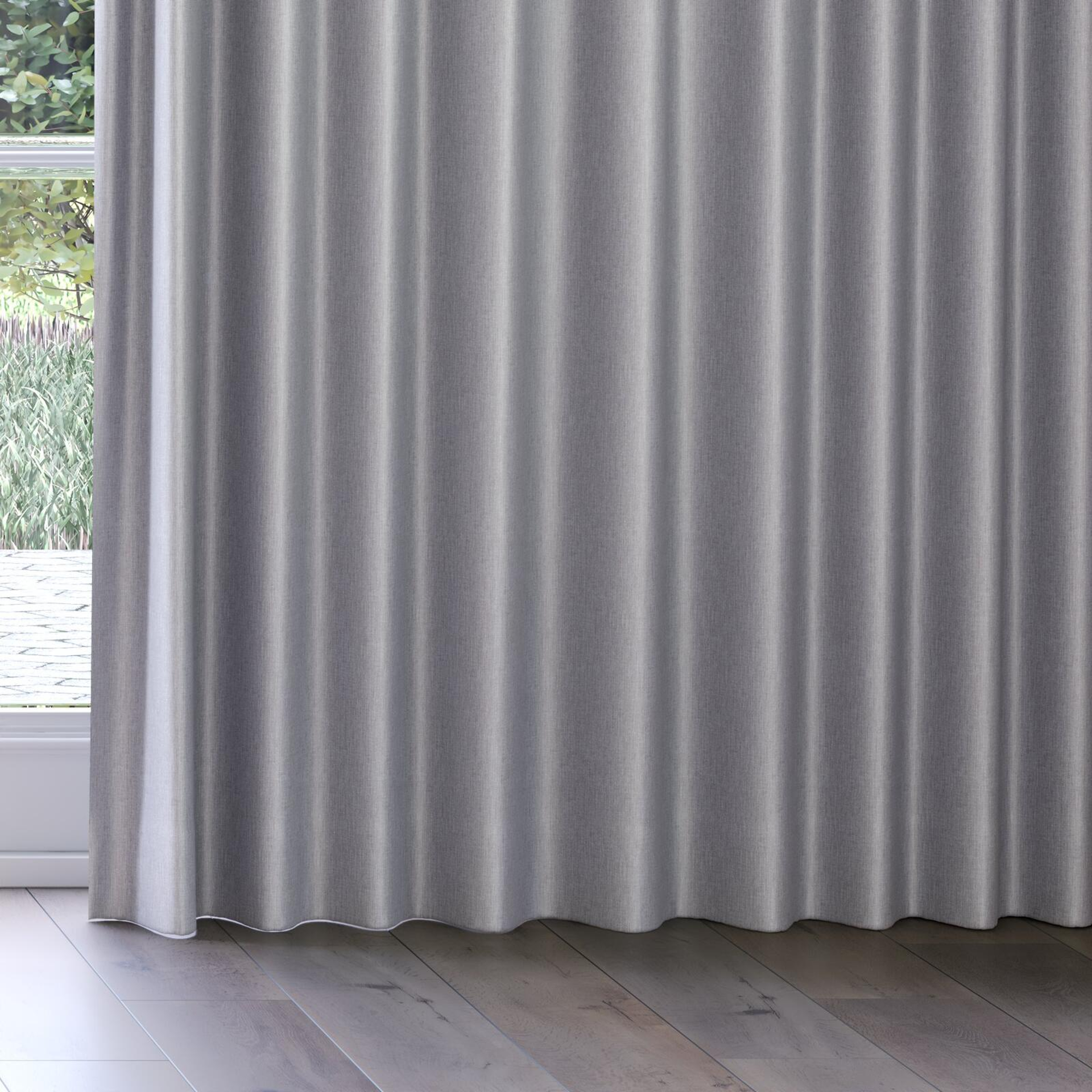 Bottom view of Matrix Silver, on curtain rail
