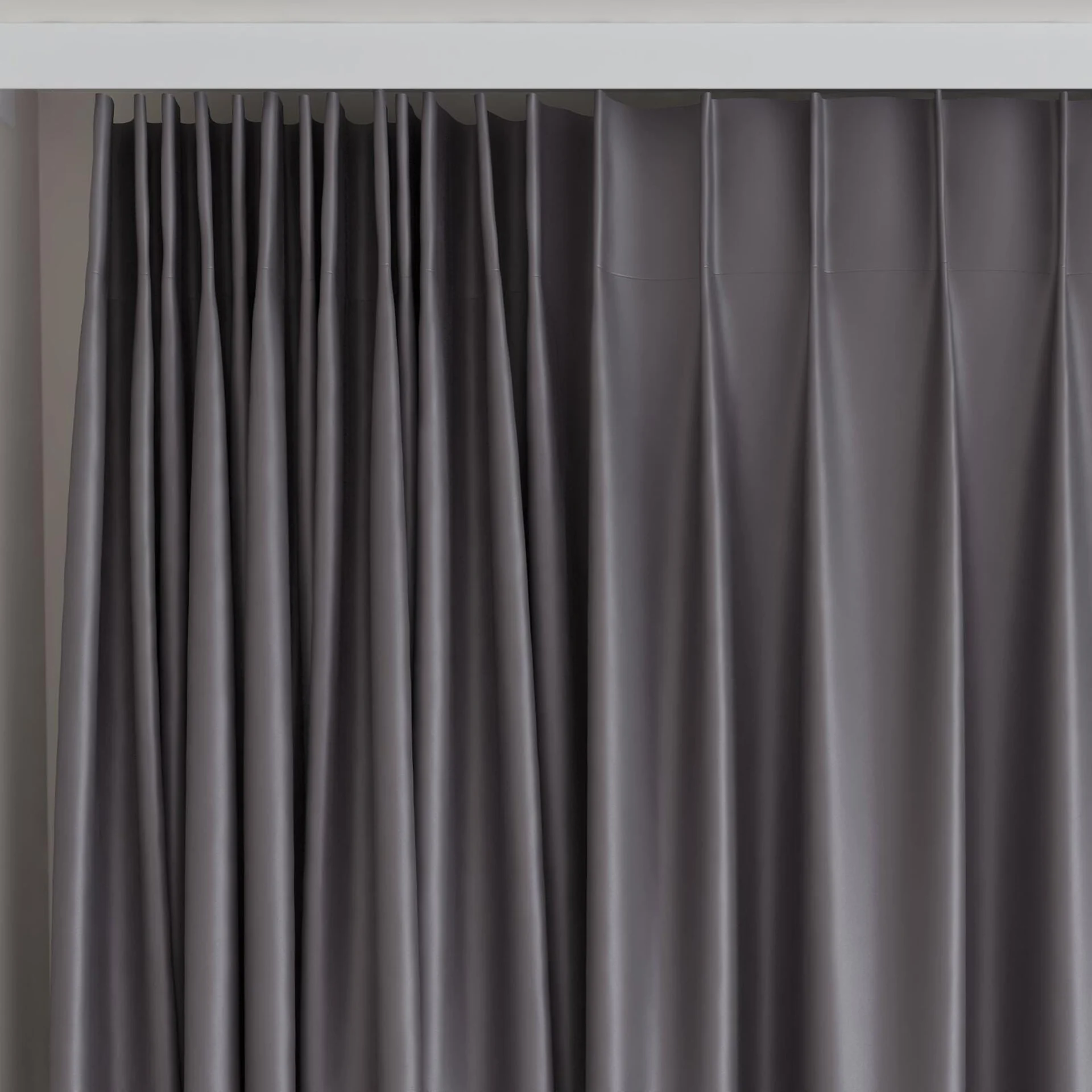 Top view of Sleek Gargoyle, on curtain rail