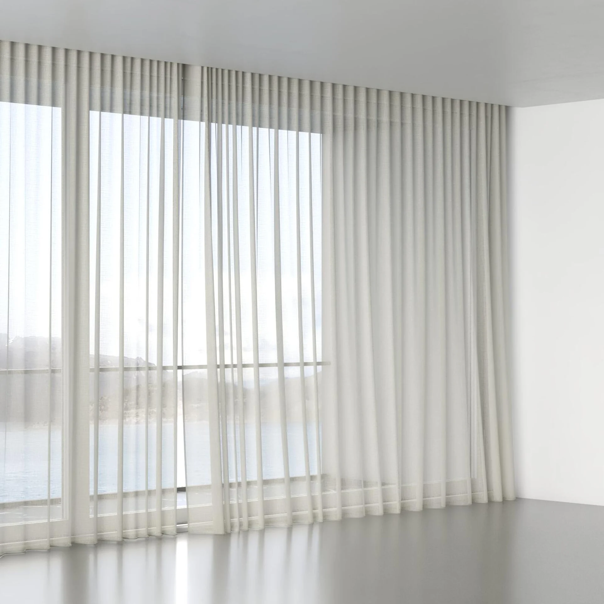 Full view of Uno Almond, wave pleat