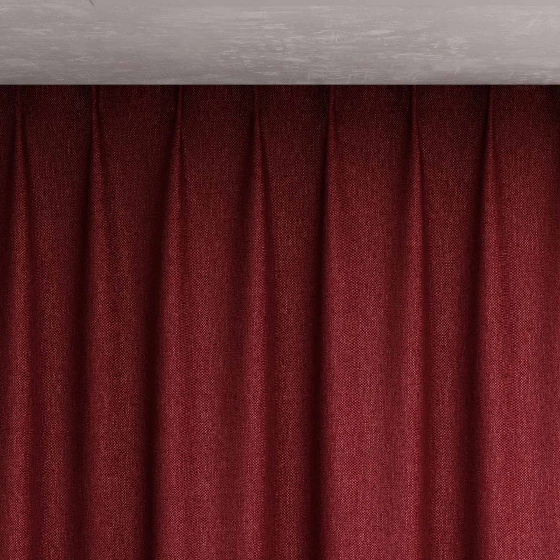Top view of Bronco Burgundy, pinch pleat