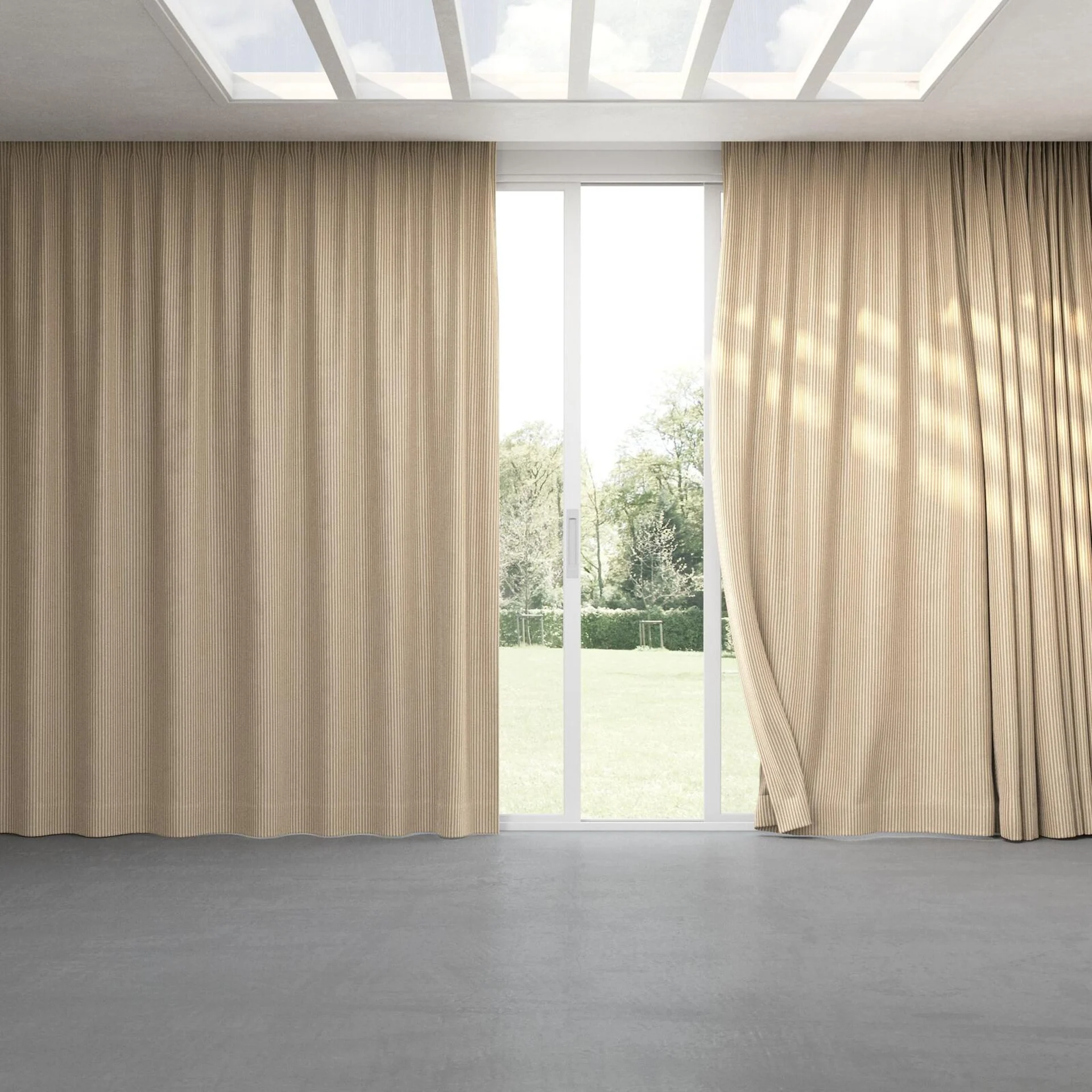 Full view of Embrace Doe, pinch pleat