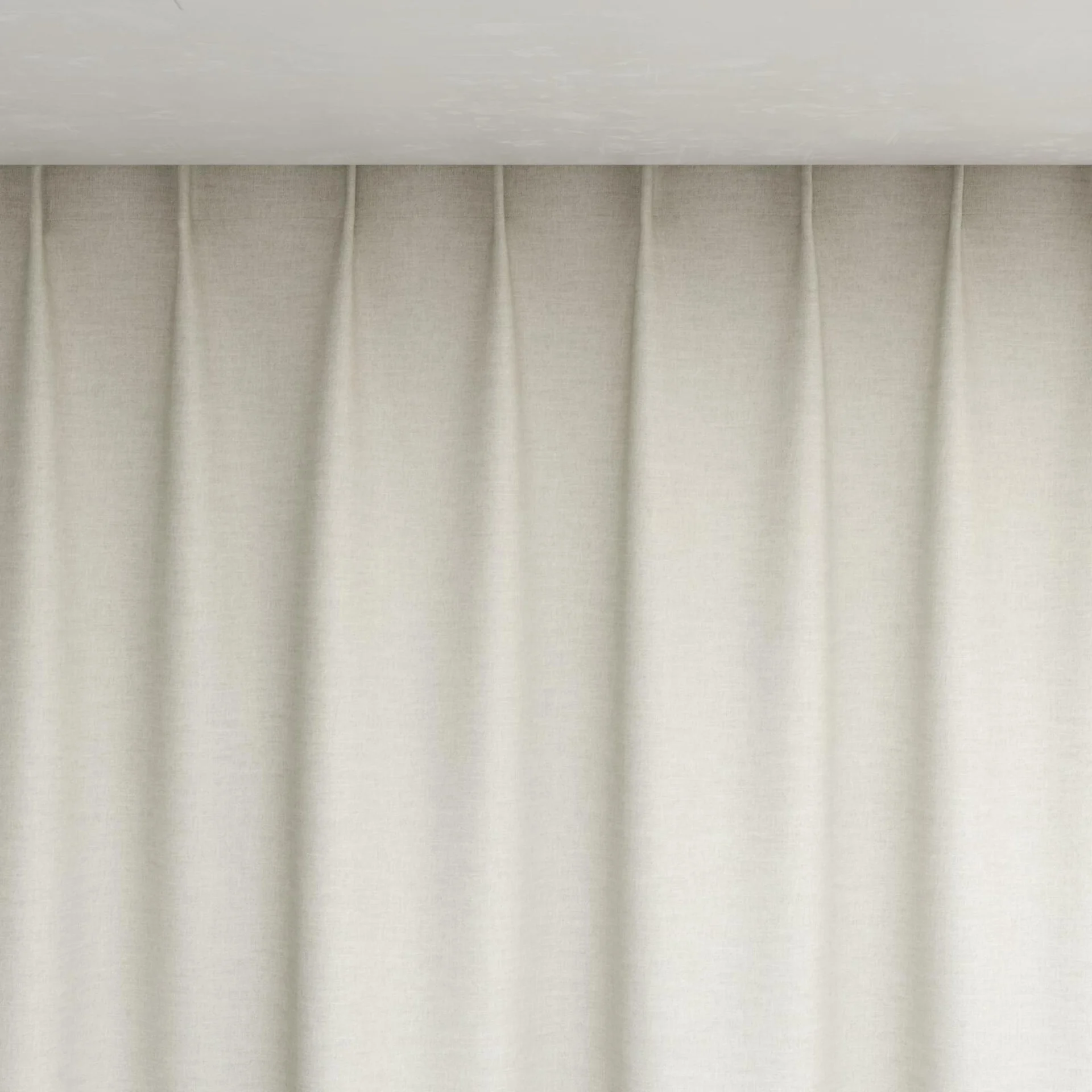 Top view of Casual Ivory, pinch pleat