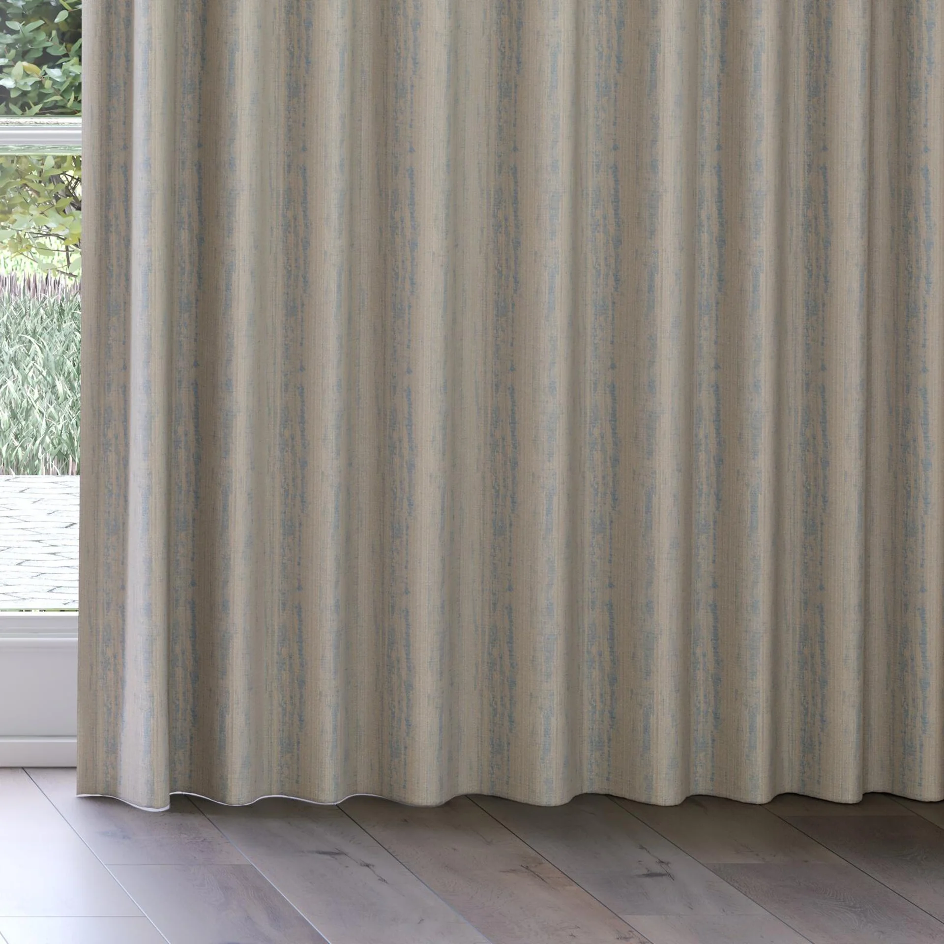Bottom view of Stripia Sky, on curtain rail