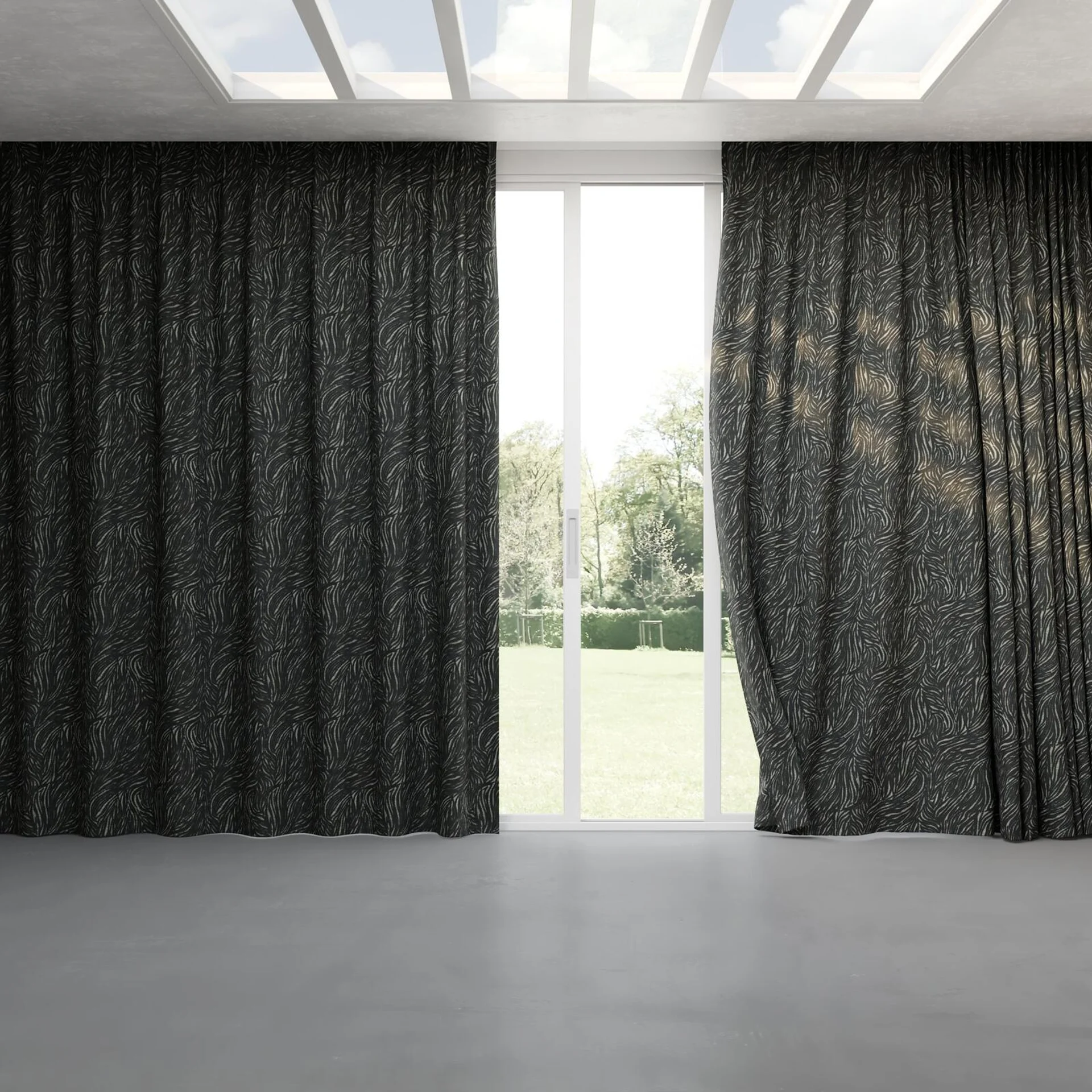 Full view of Principal Petrol, pinch pleat