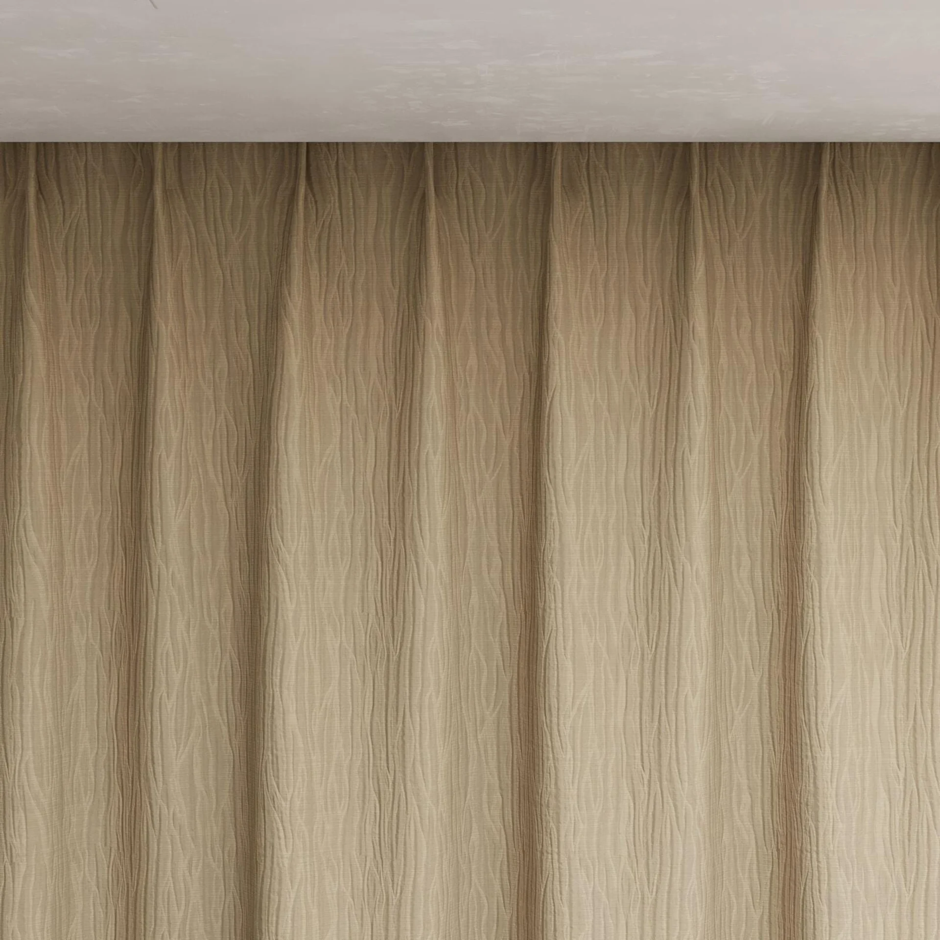 Top view of Sandrift Caramel, pinch pleat
