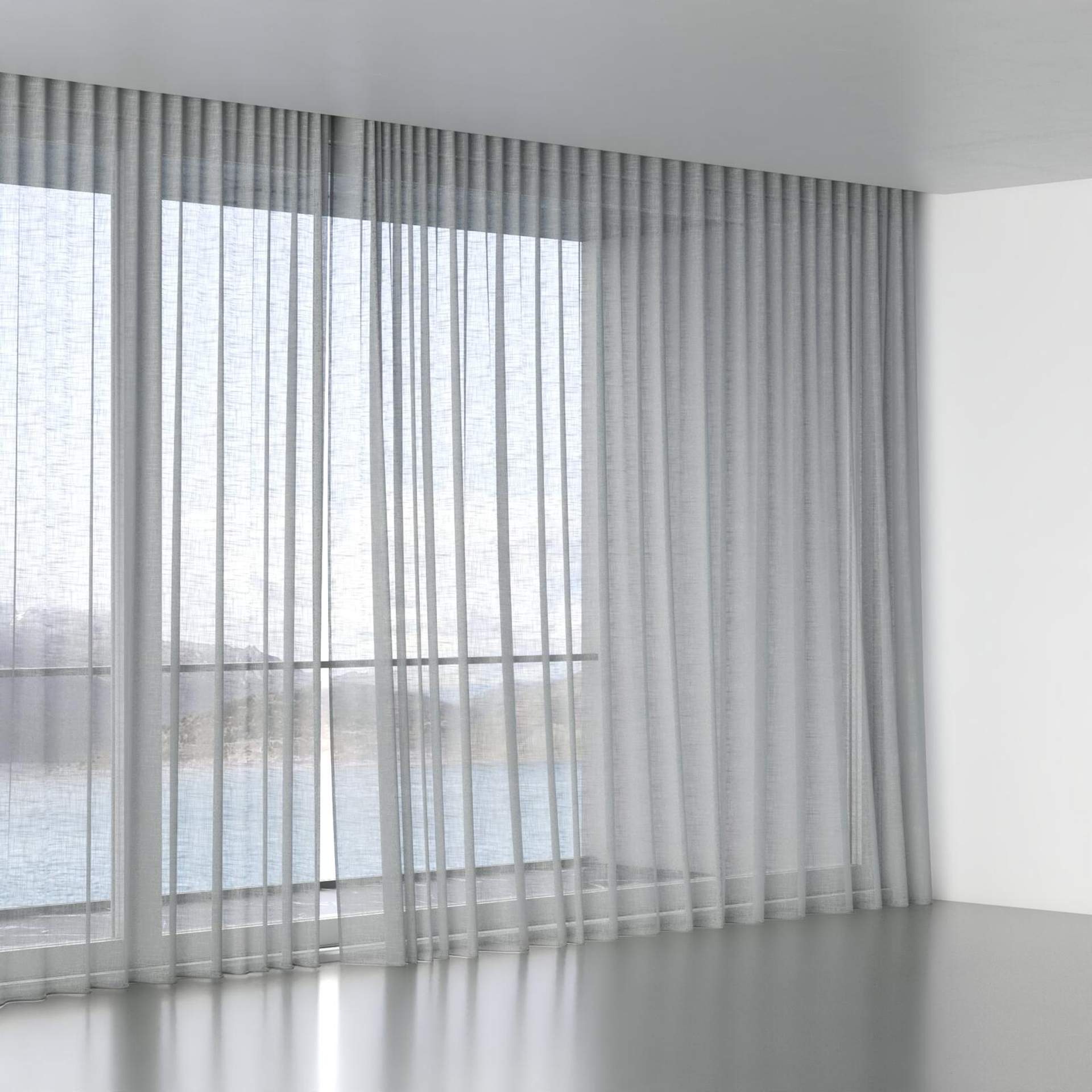Full view of Savina Smoke, wave pleat