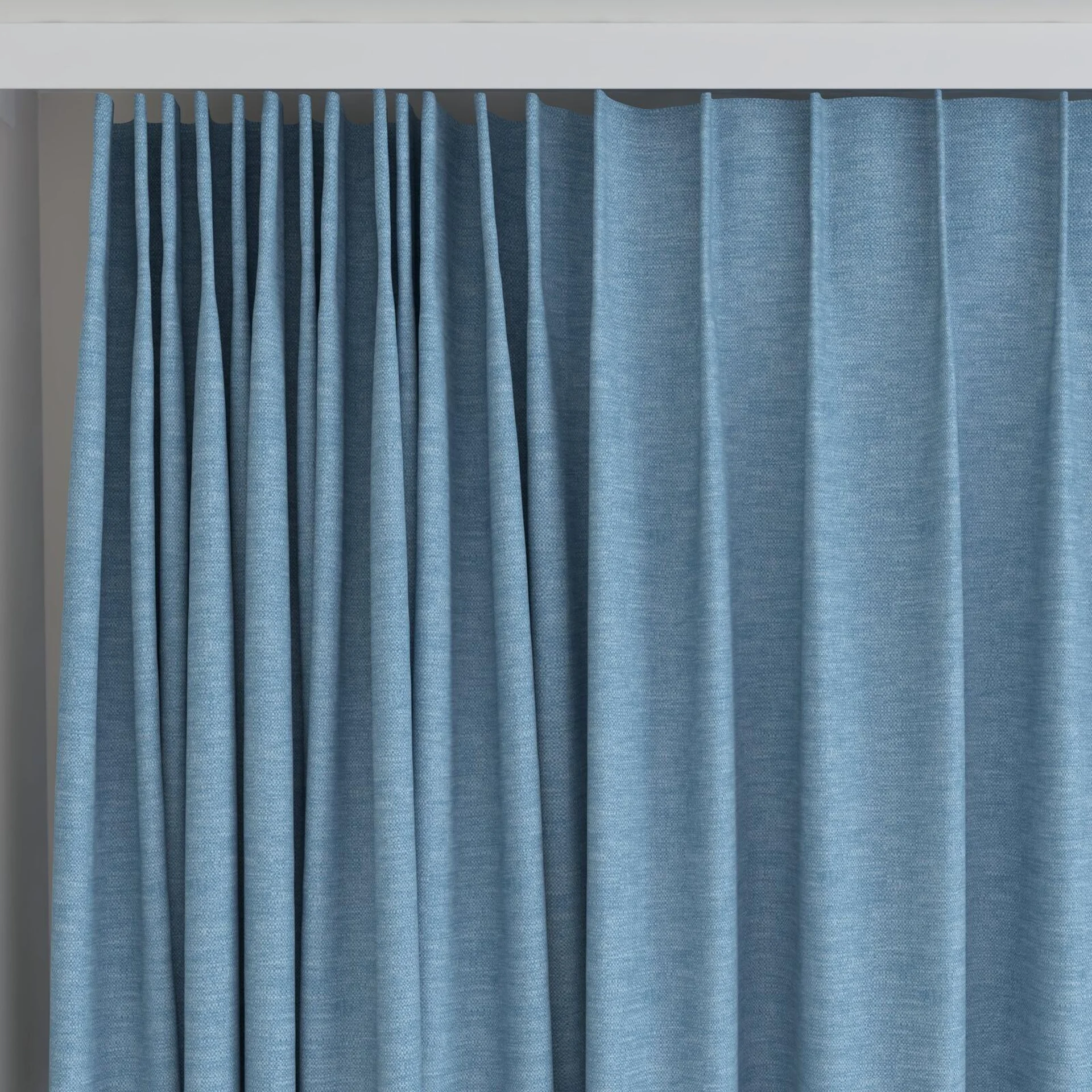 Top view of Colourwash Eco Goblin, on curtain rail