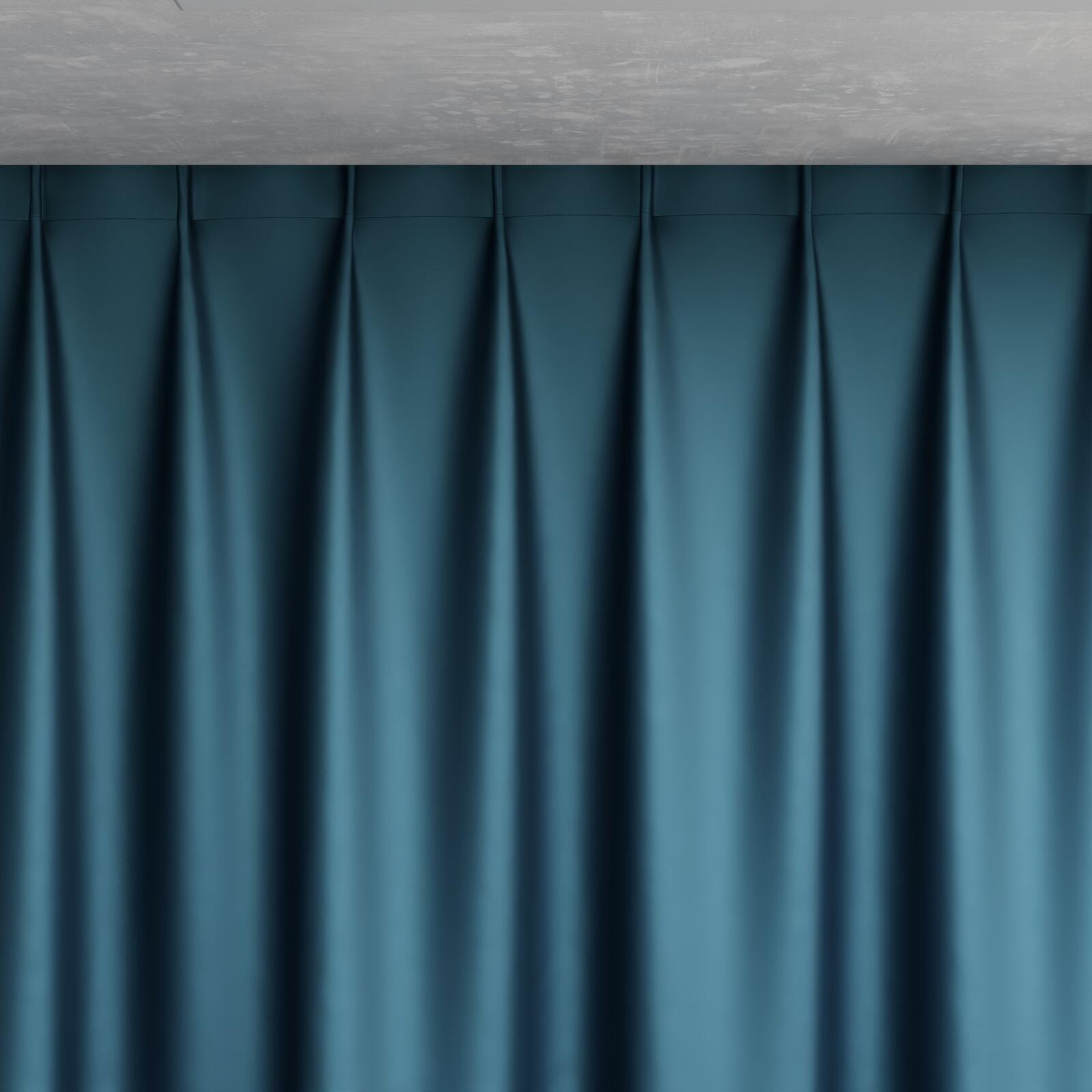 Top view of Moonbeam Ocean, pinch pleat