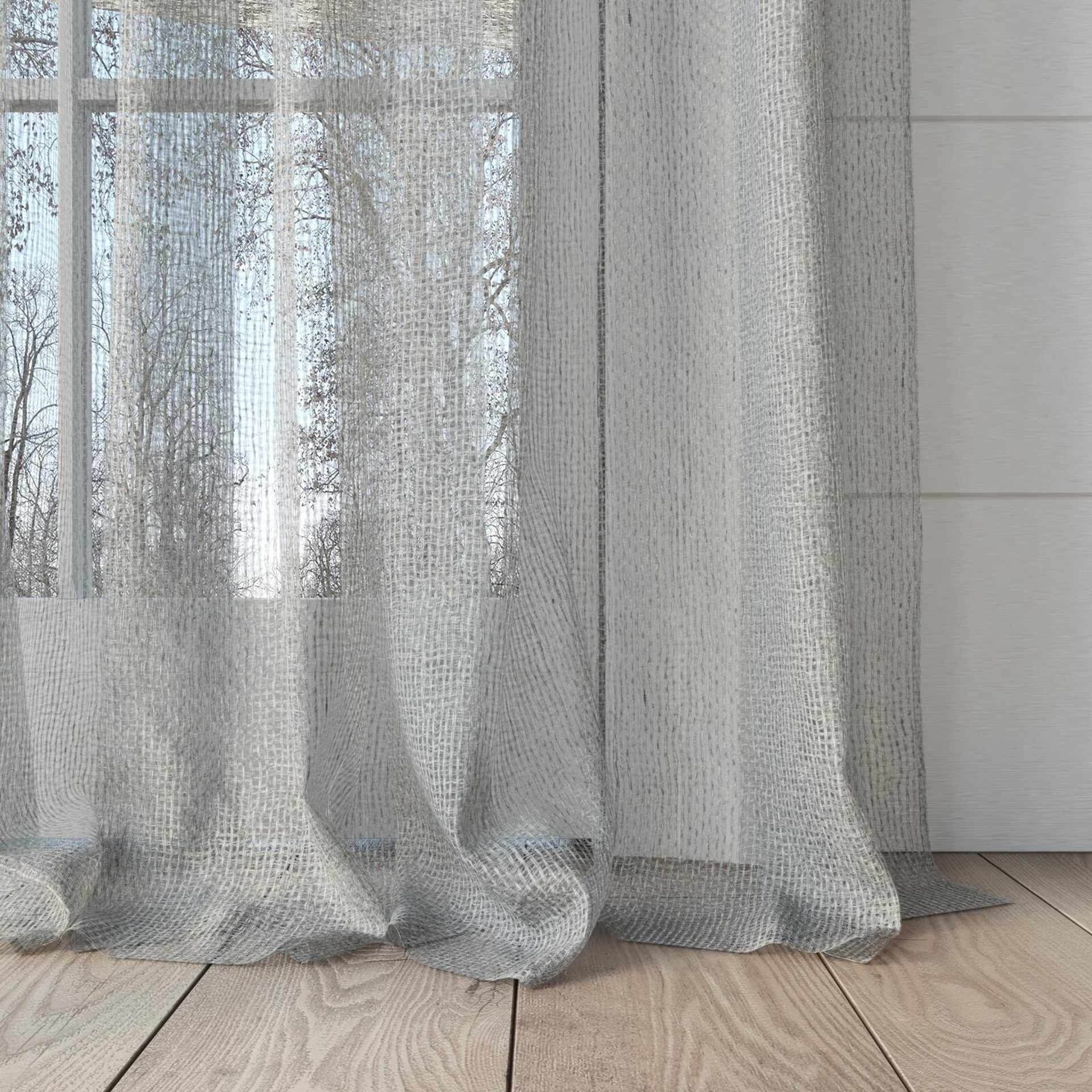 Bottom view of Kensho Stone, puddled, on curtain rod