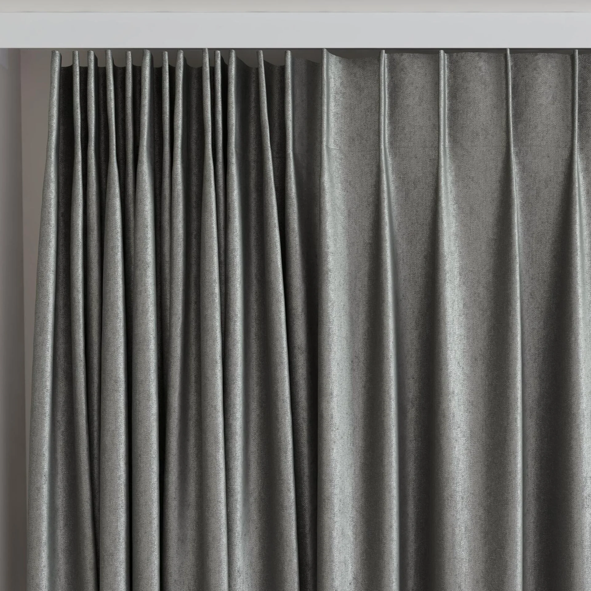 Top view of Recharge Charcoal, on curtain rail
