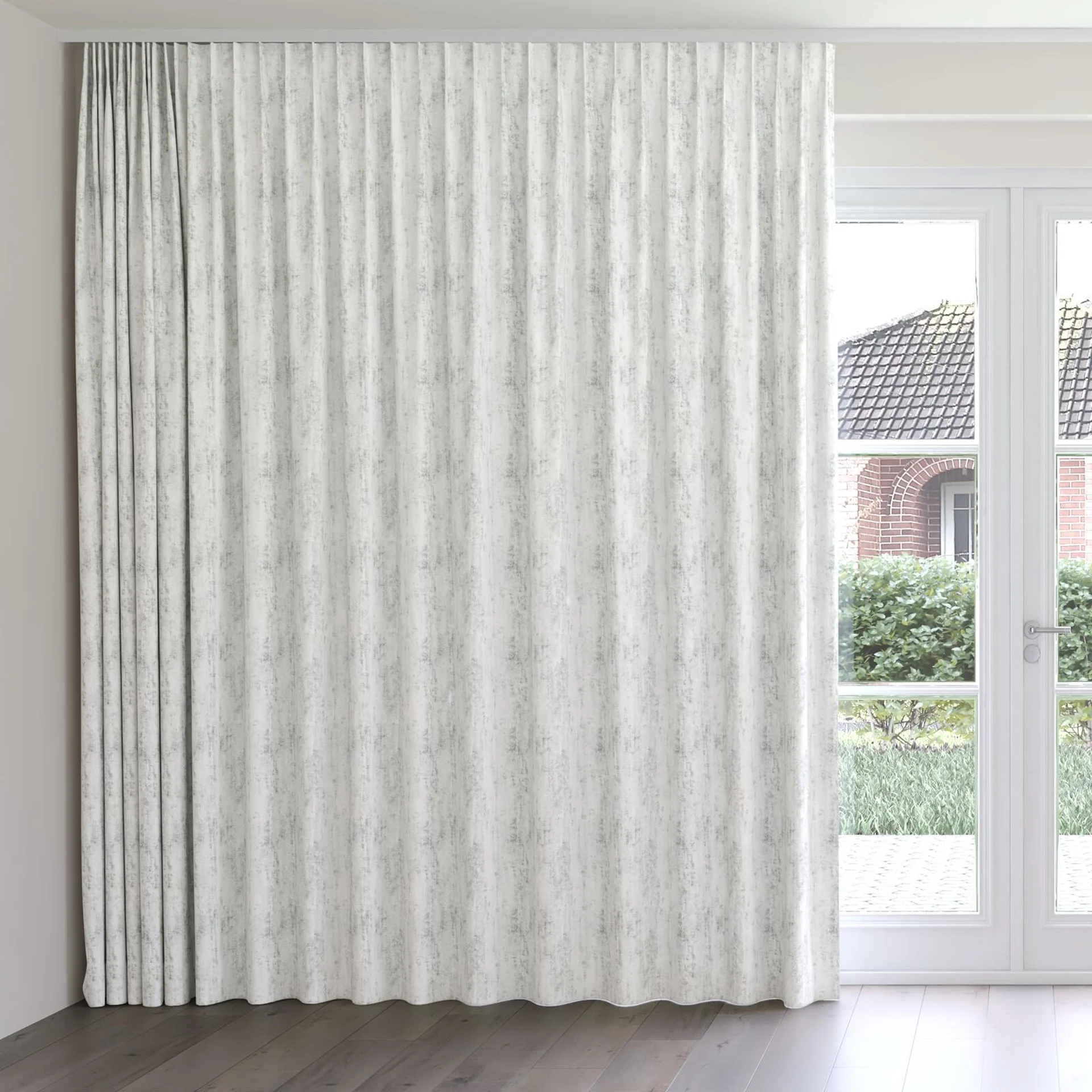 Front view of Distinguished Crystal, on curtain rail
