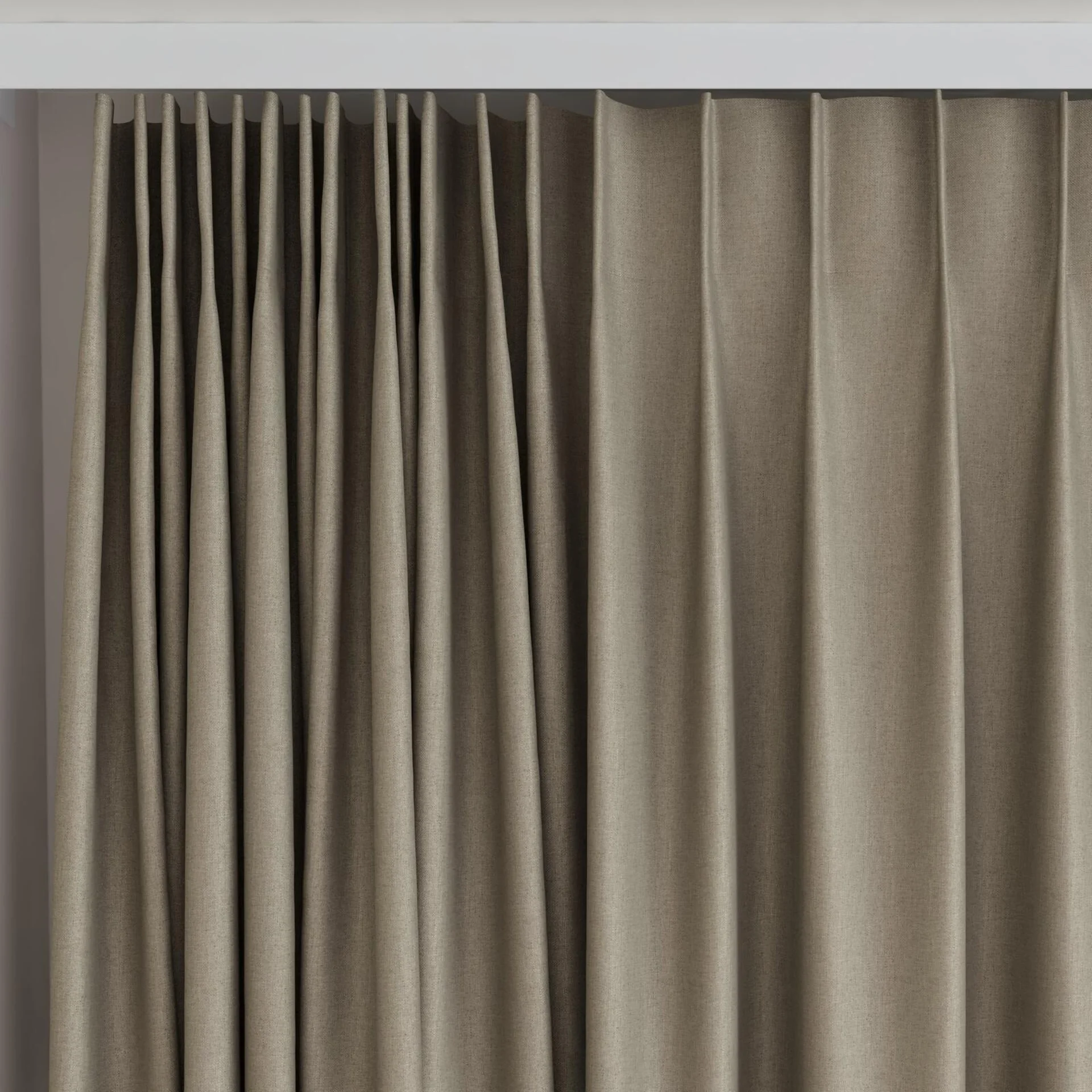 Top view of Re Delis Mushroom, on curtain rail