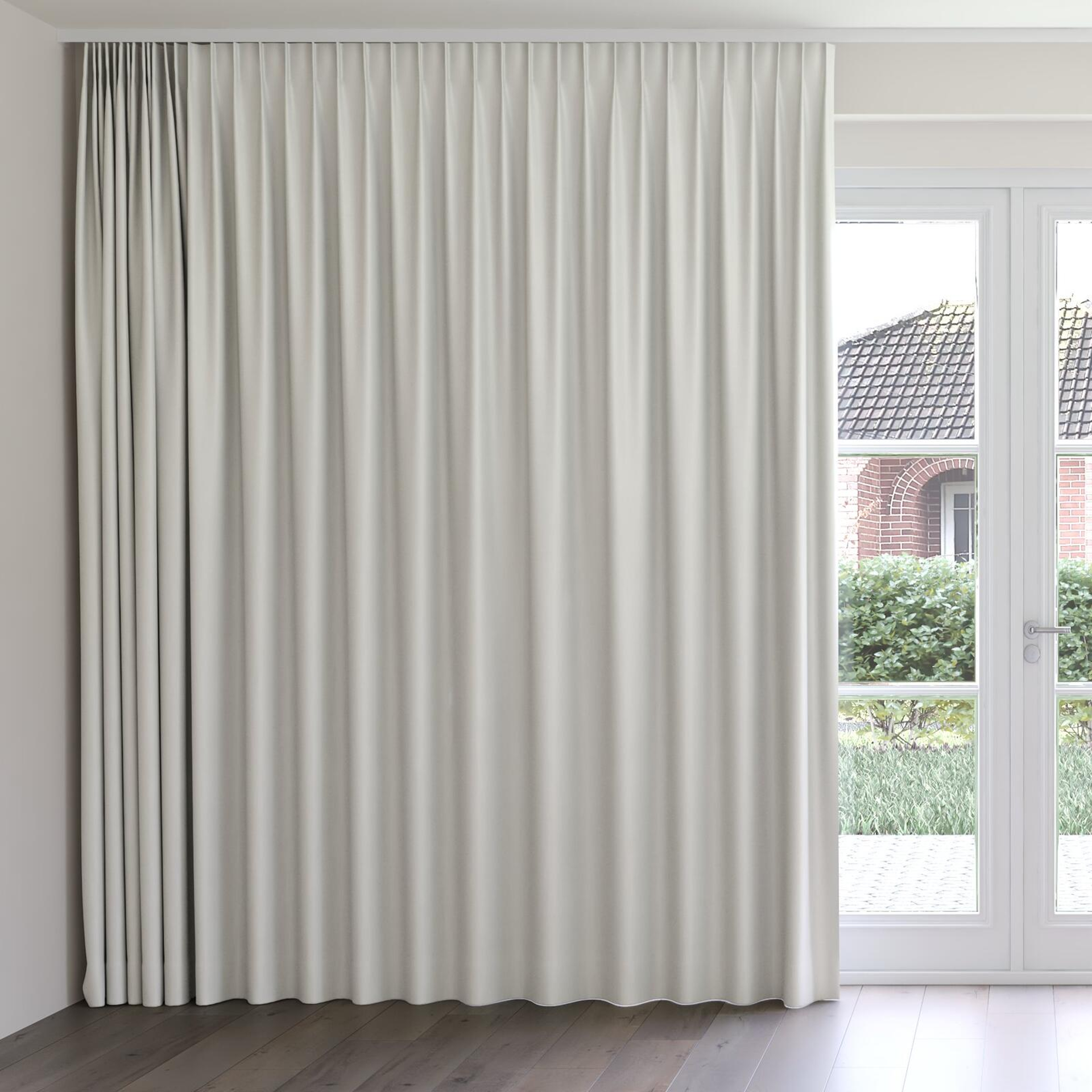 Front view of Science Oyster, on curtain rail