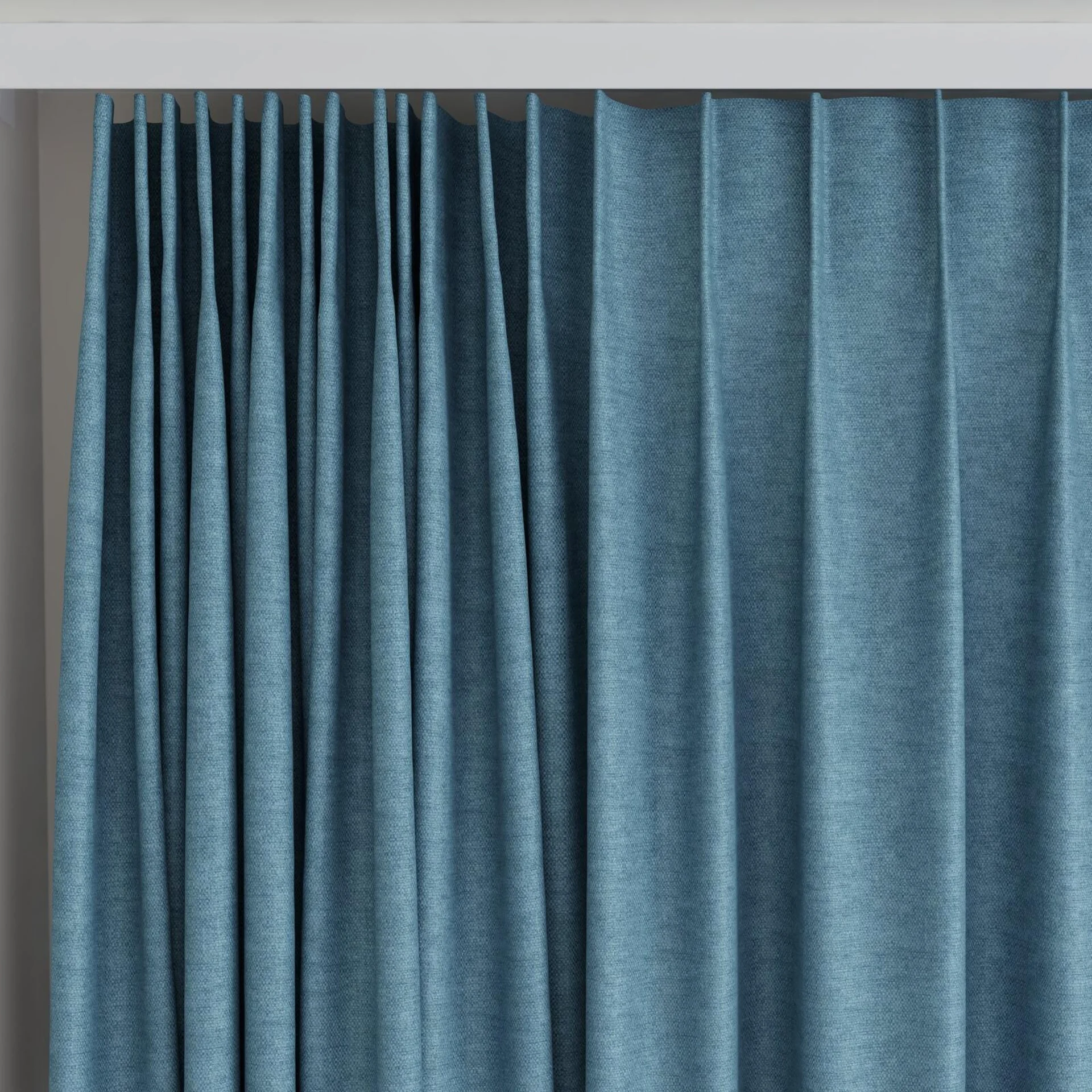 Top view of Colourwash Mosaic, on curtain rail