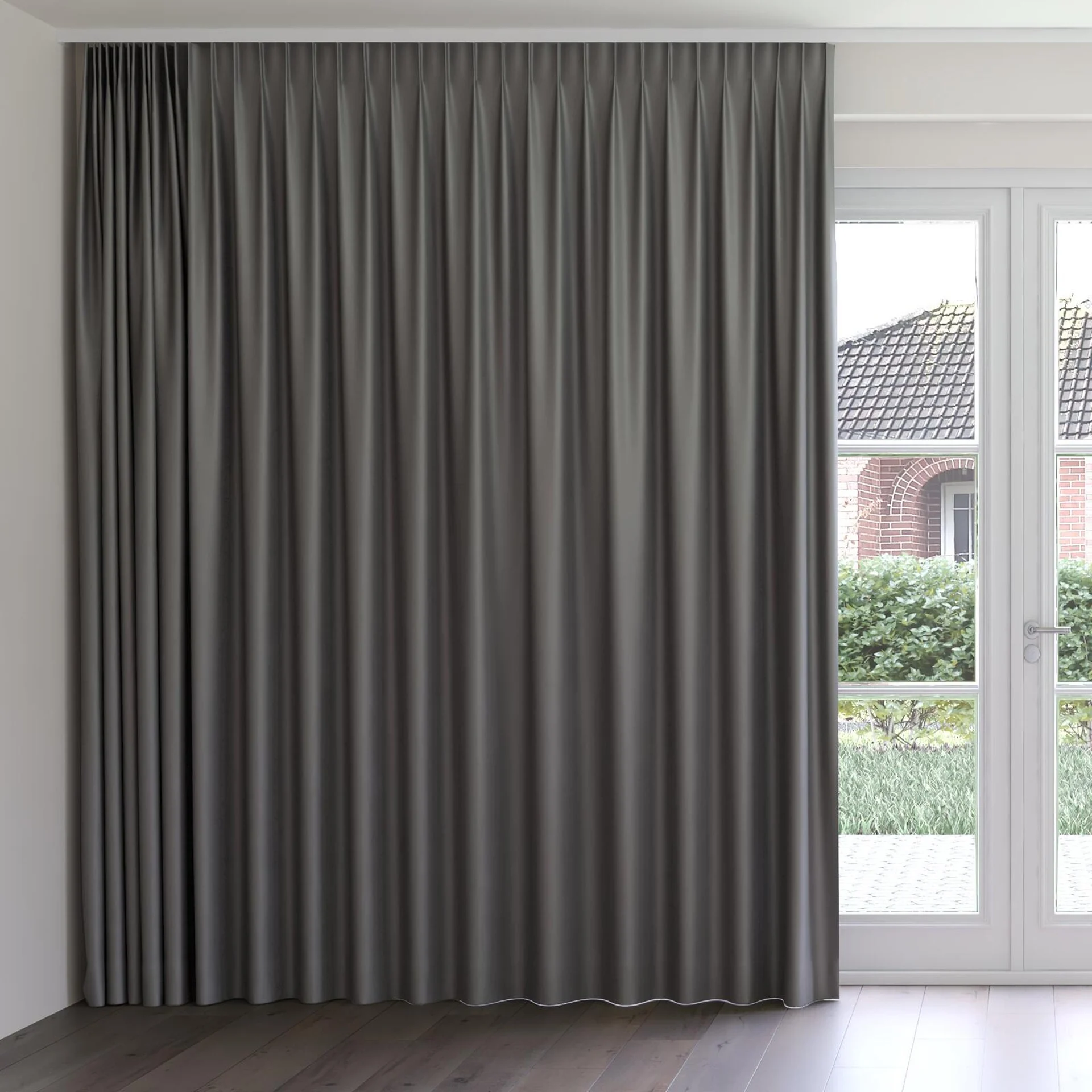 Front view of Heron Storm, on curtain rail