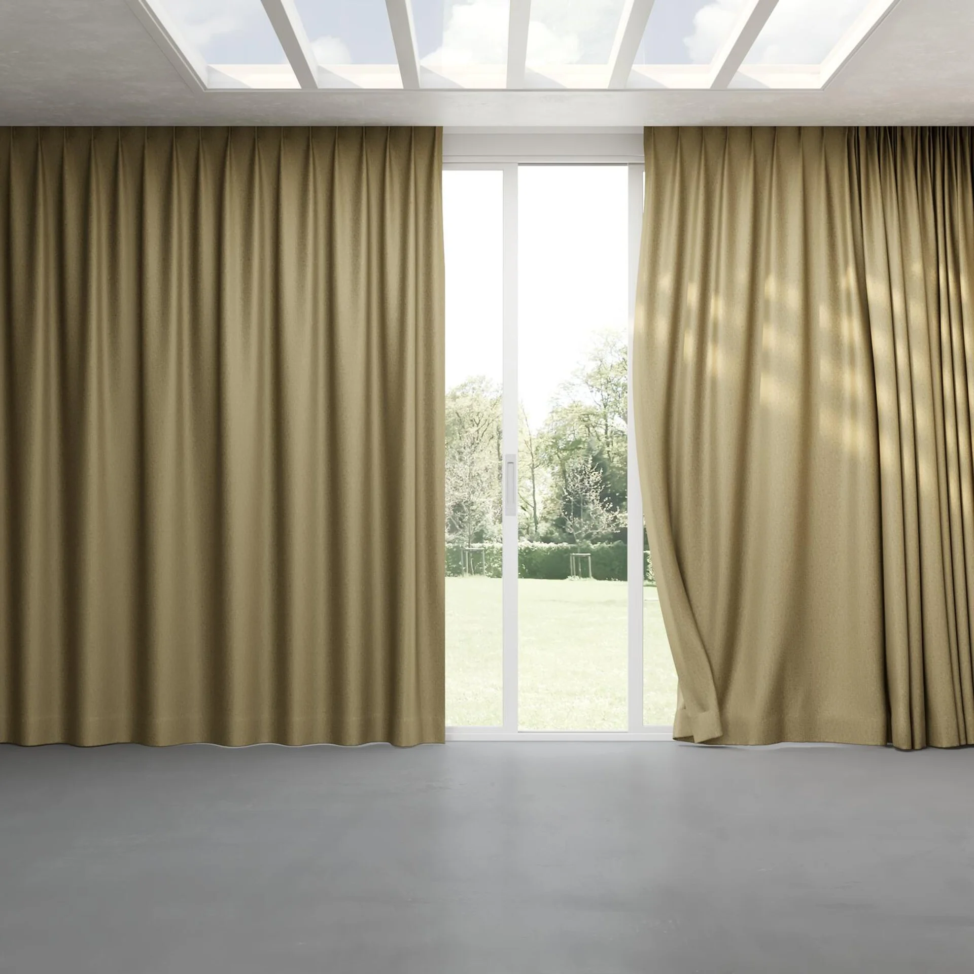 Full view of Rewind Bronze, pinch pleat