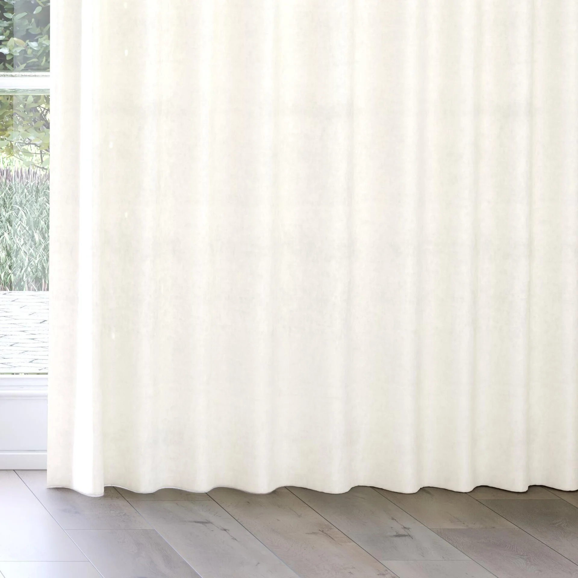 Bottom view of Baron Swan, on curtain rail