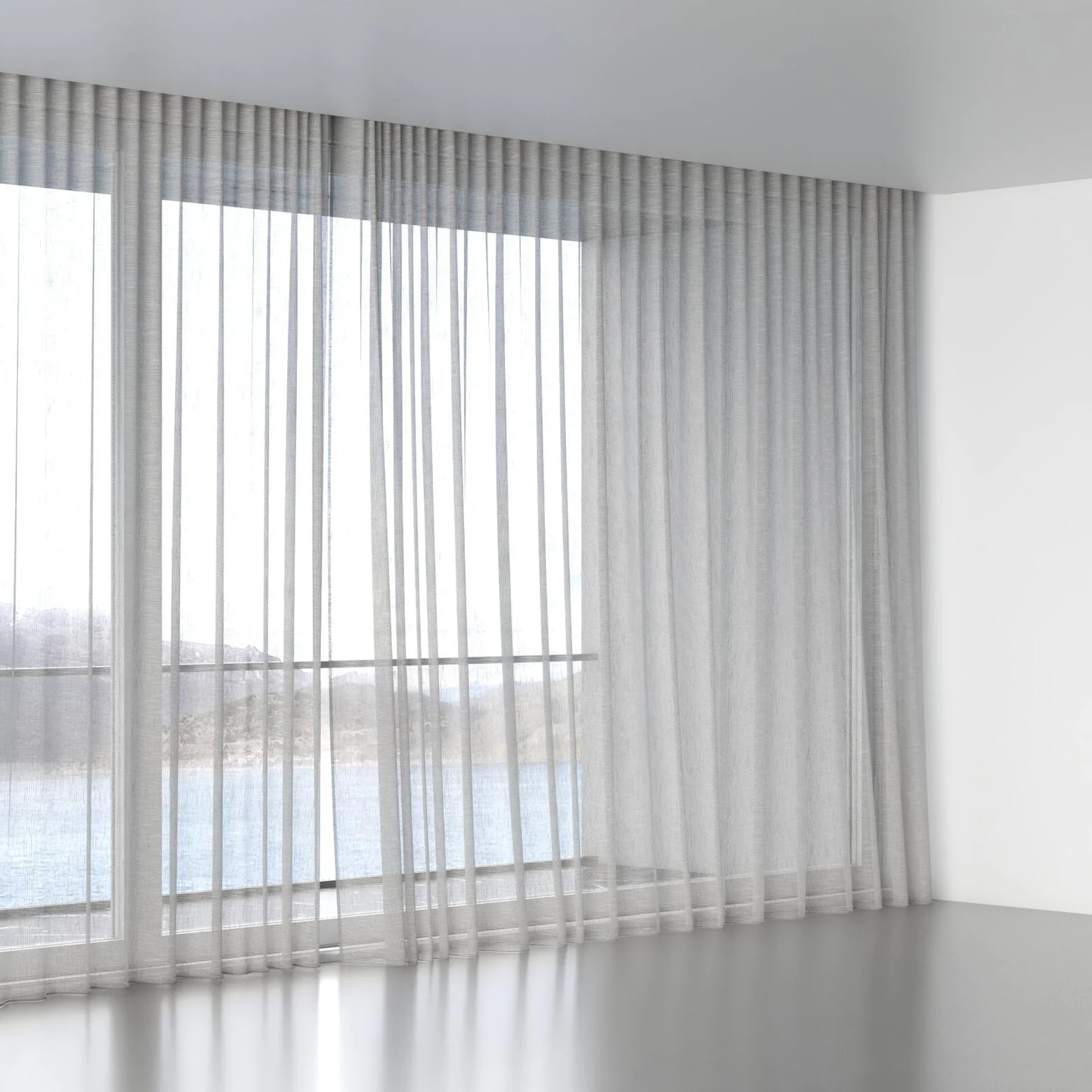 Full view of Drift Mist, wave pleat