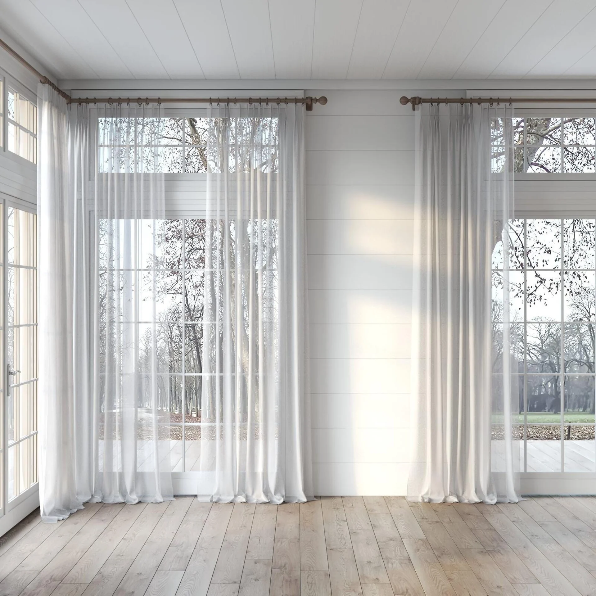 Full view of Cavalier Cloud, puddled, on curtain rod