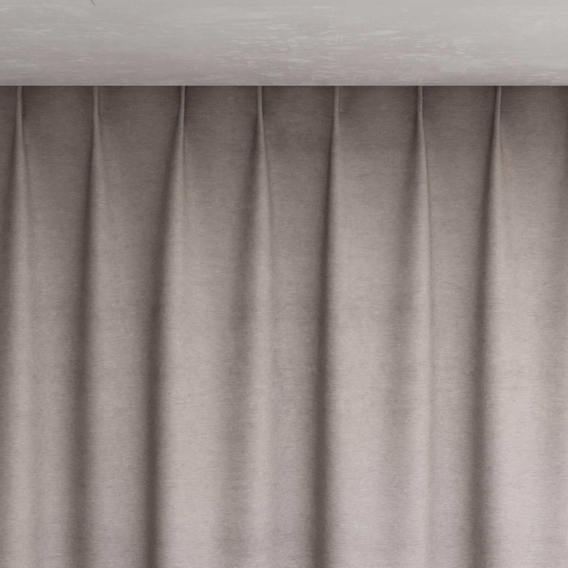 Top view of Baron Silver, pinch pleat