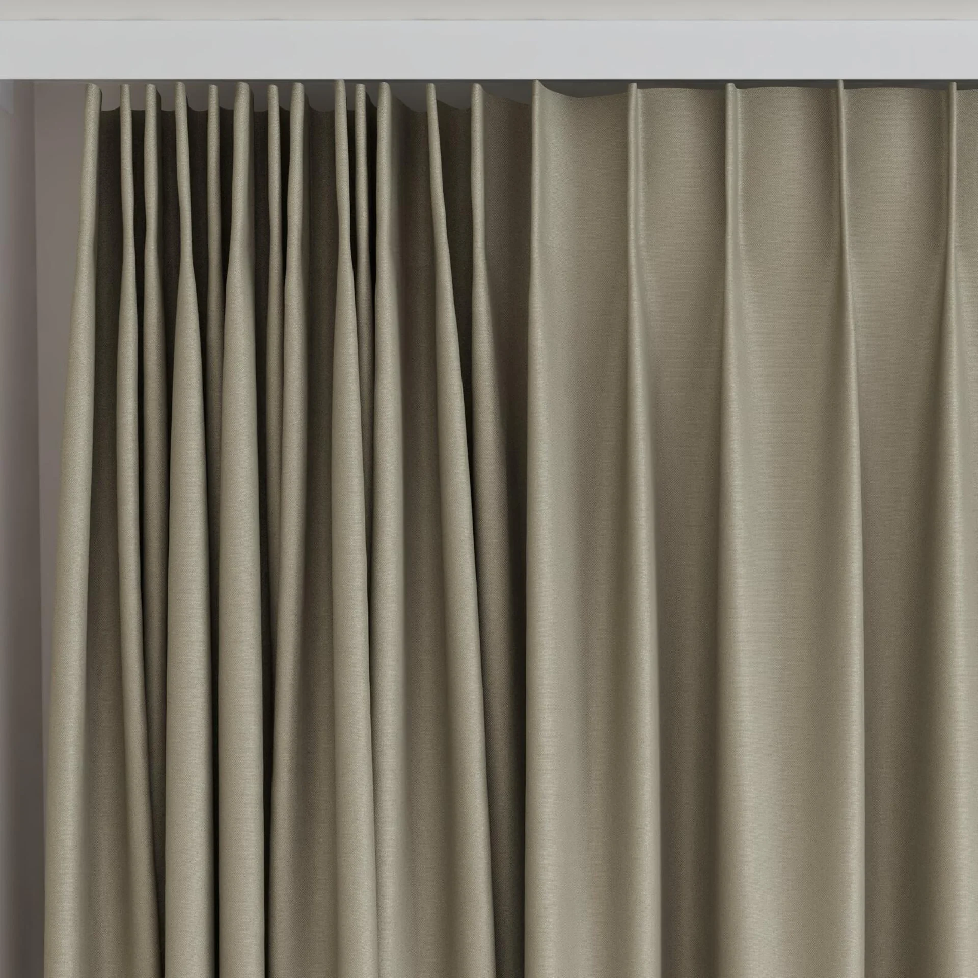 Top view of Woolskin Griffin, on curtain rail