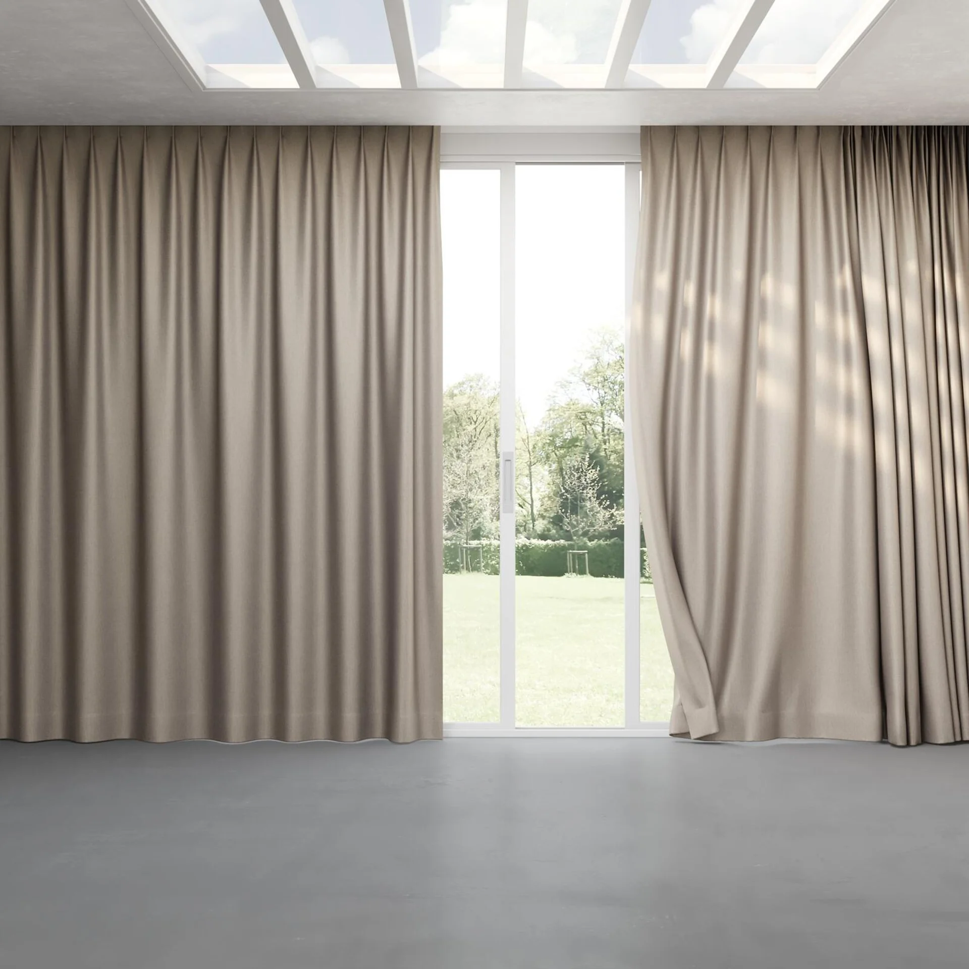 Full view of Matrix Oyster, pinch pleat