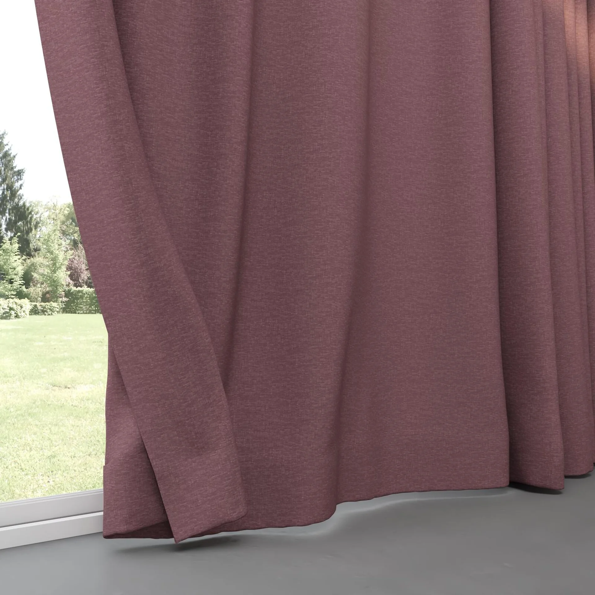 Bottom view of Coverlet Boudoir, pinch pleat