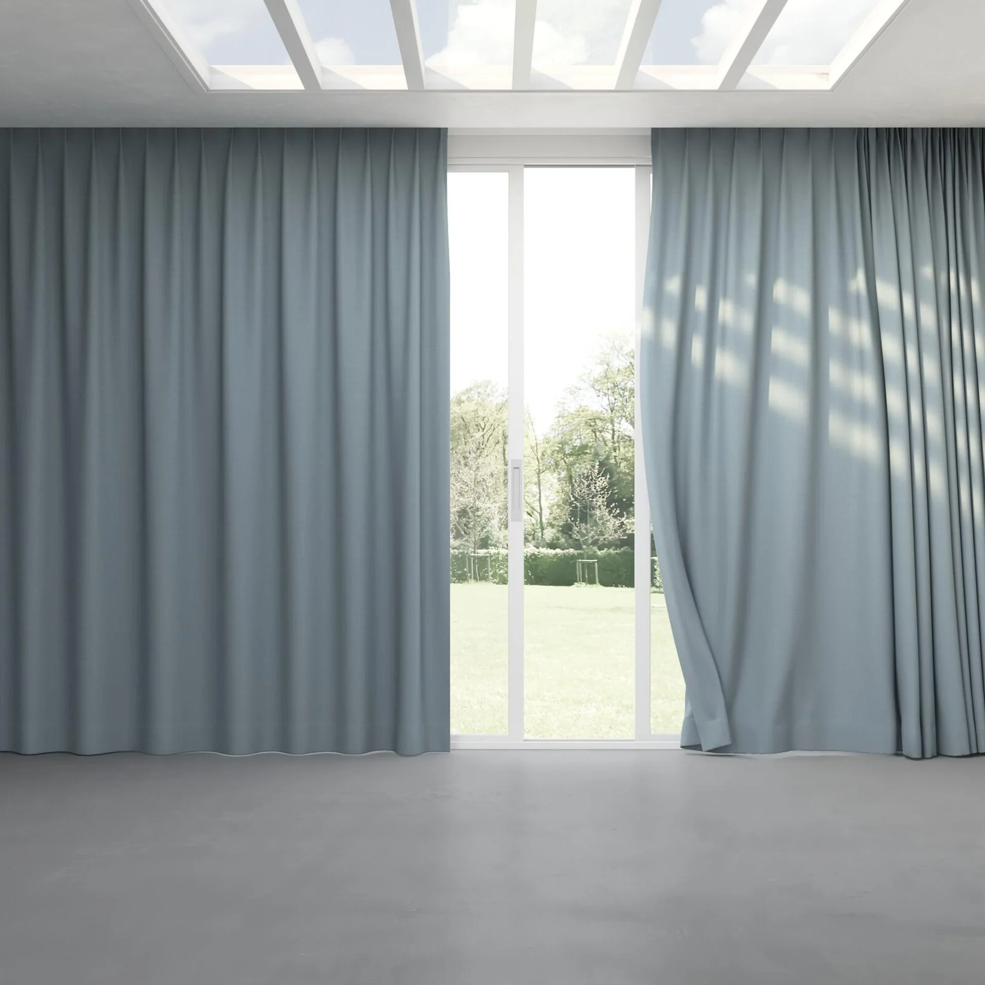 Full view of Darkness Copen, pinch pleat