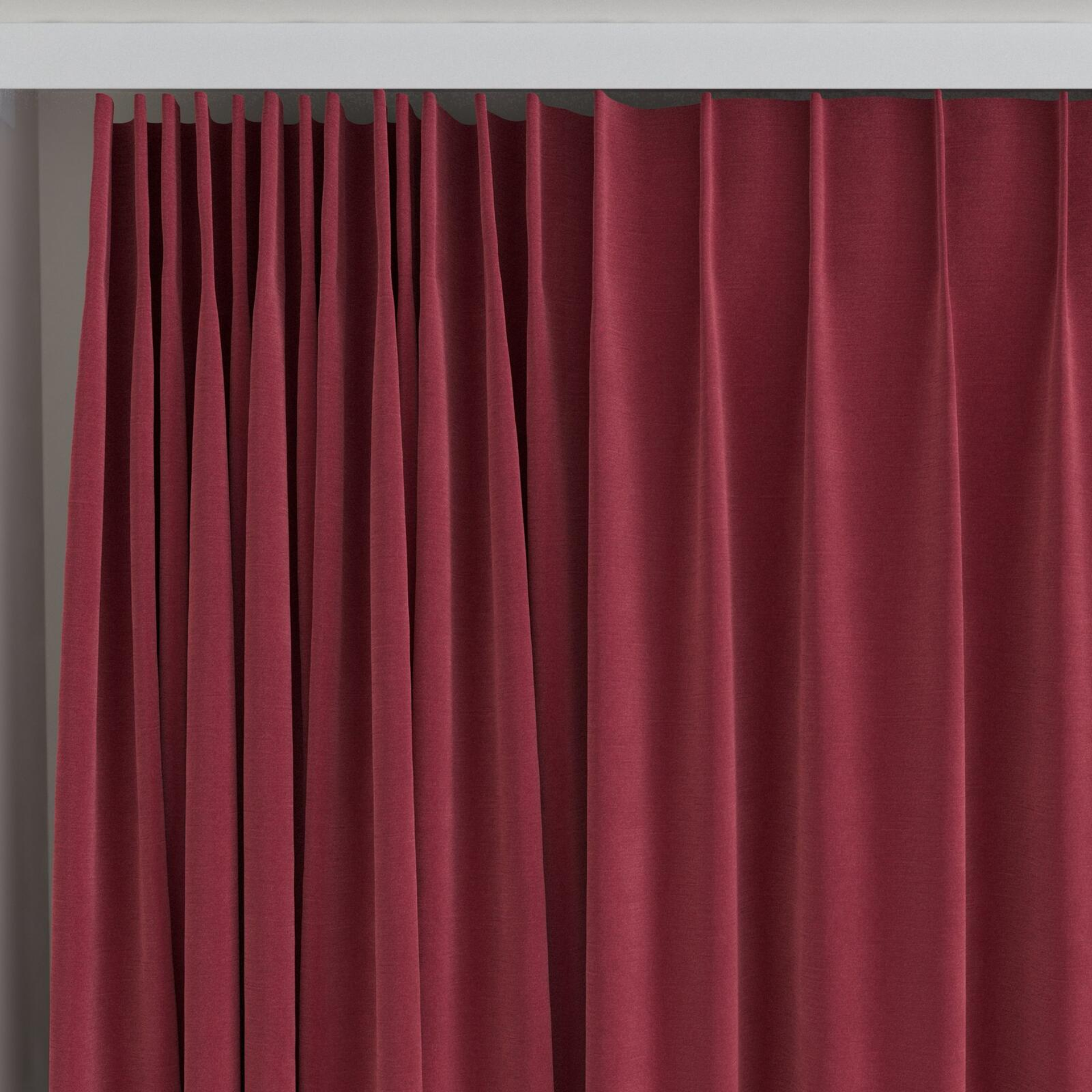Top view of Moon Cabernet, on curtain rail